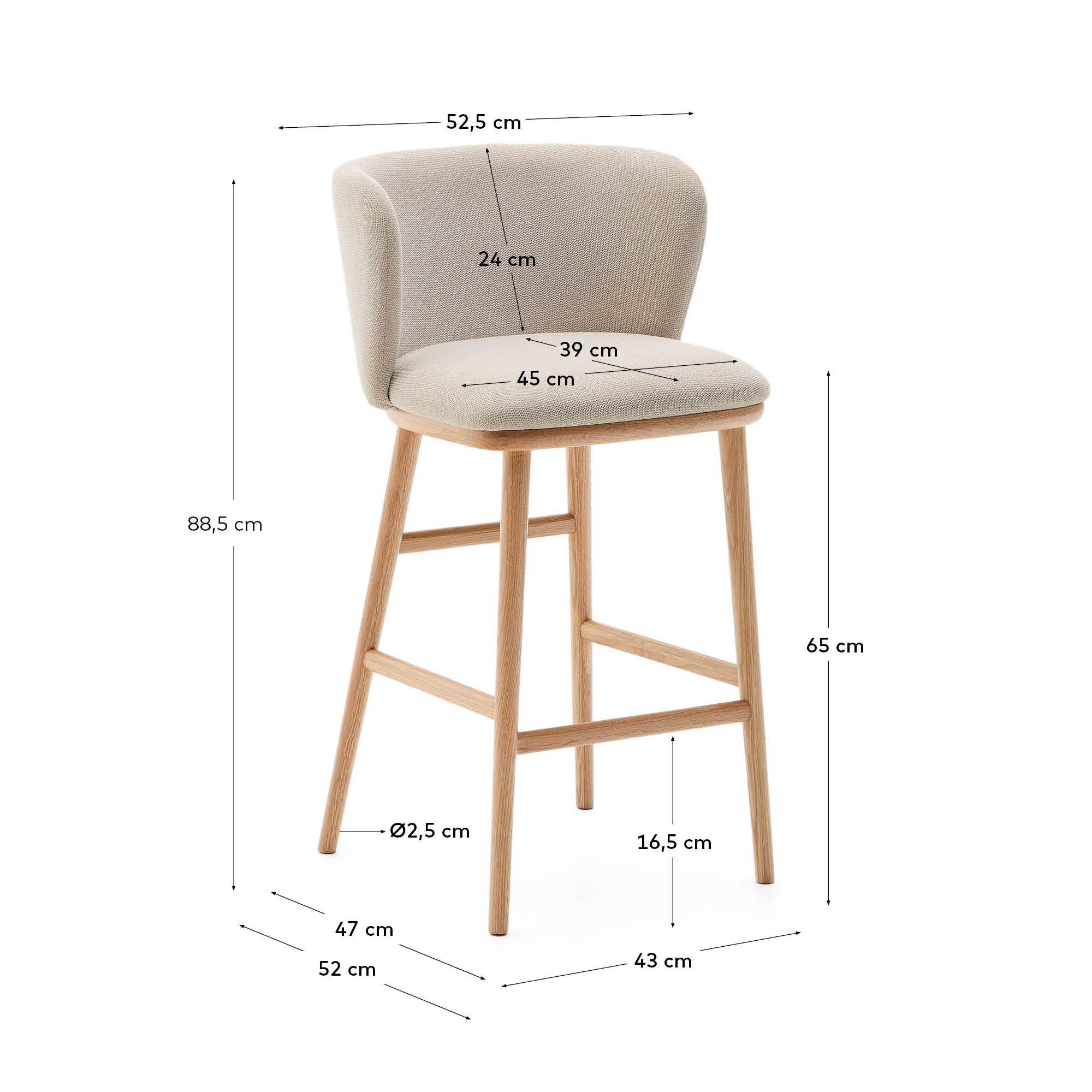 KAVE HOME Barhocker CISELIA