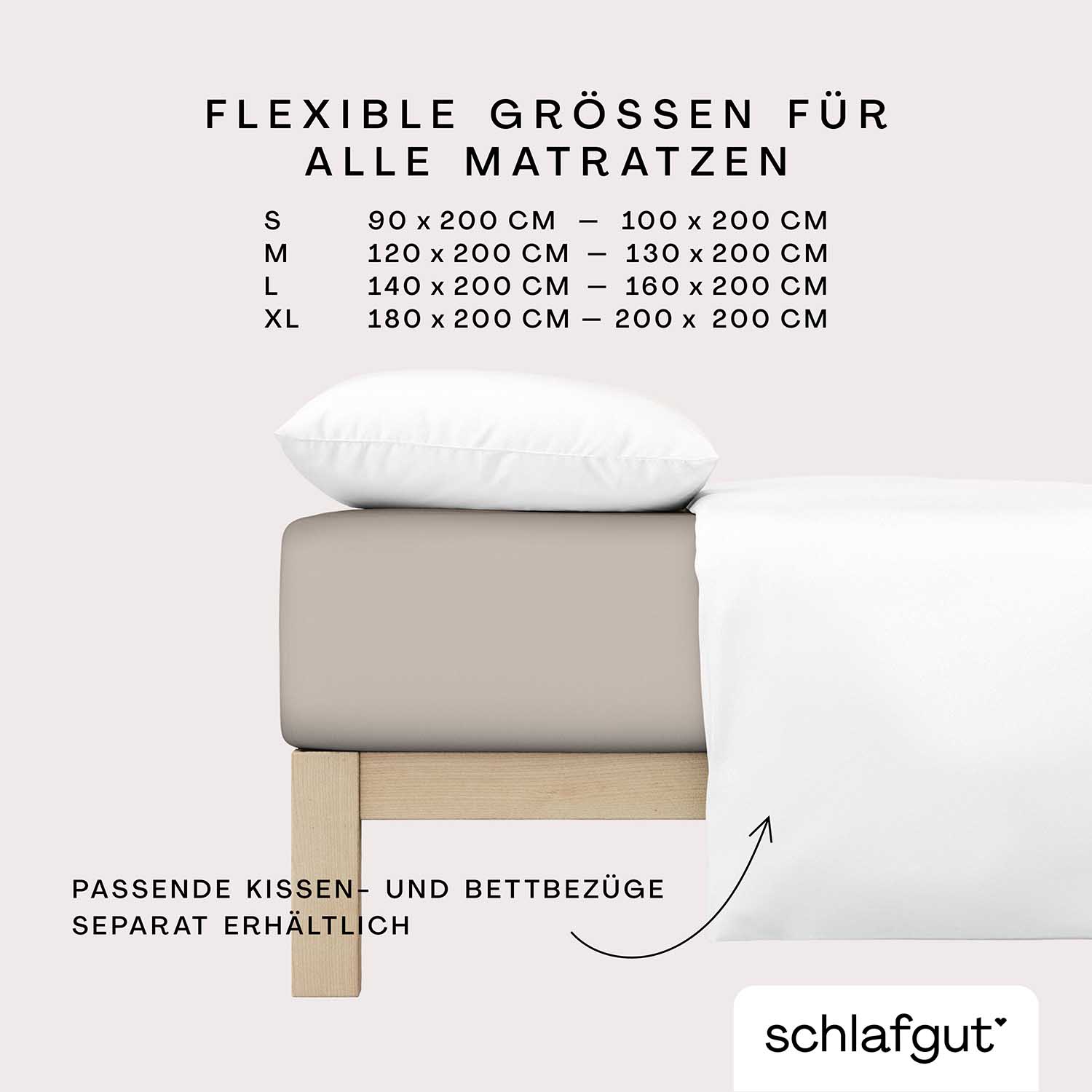 SCHLAFGUT fitted sheet CASUAL