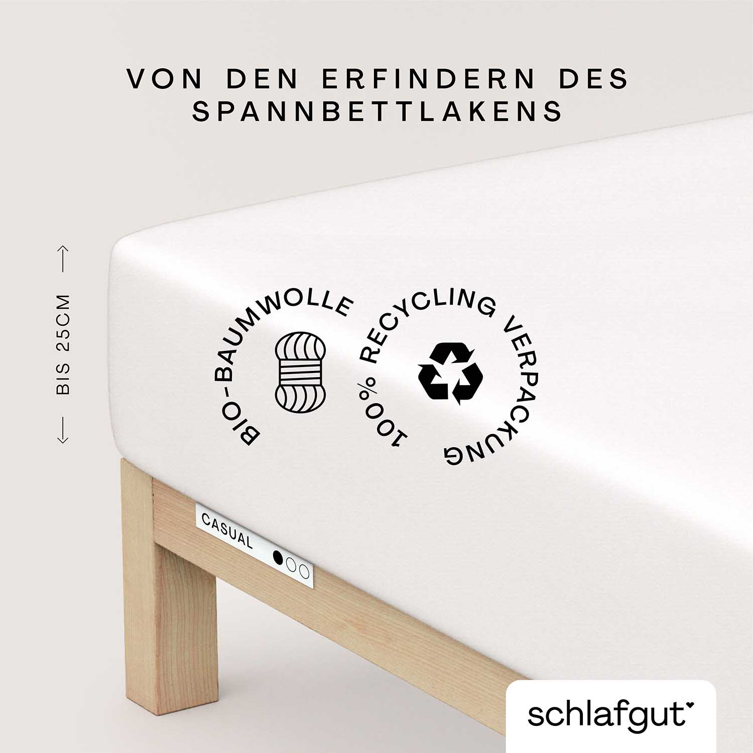 SCHLAFGUT fitted sheet CASUAL