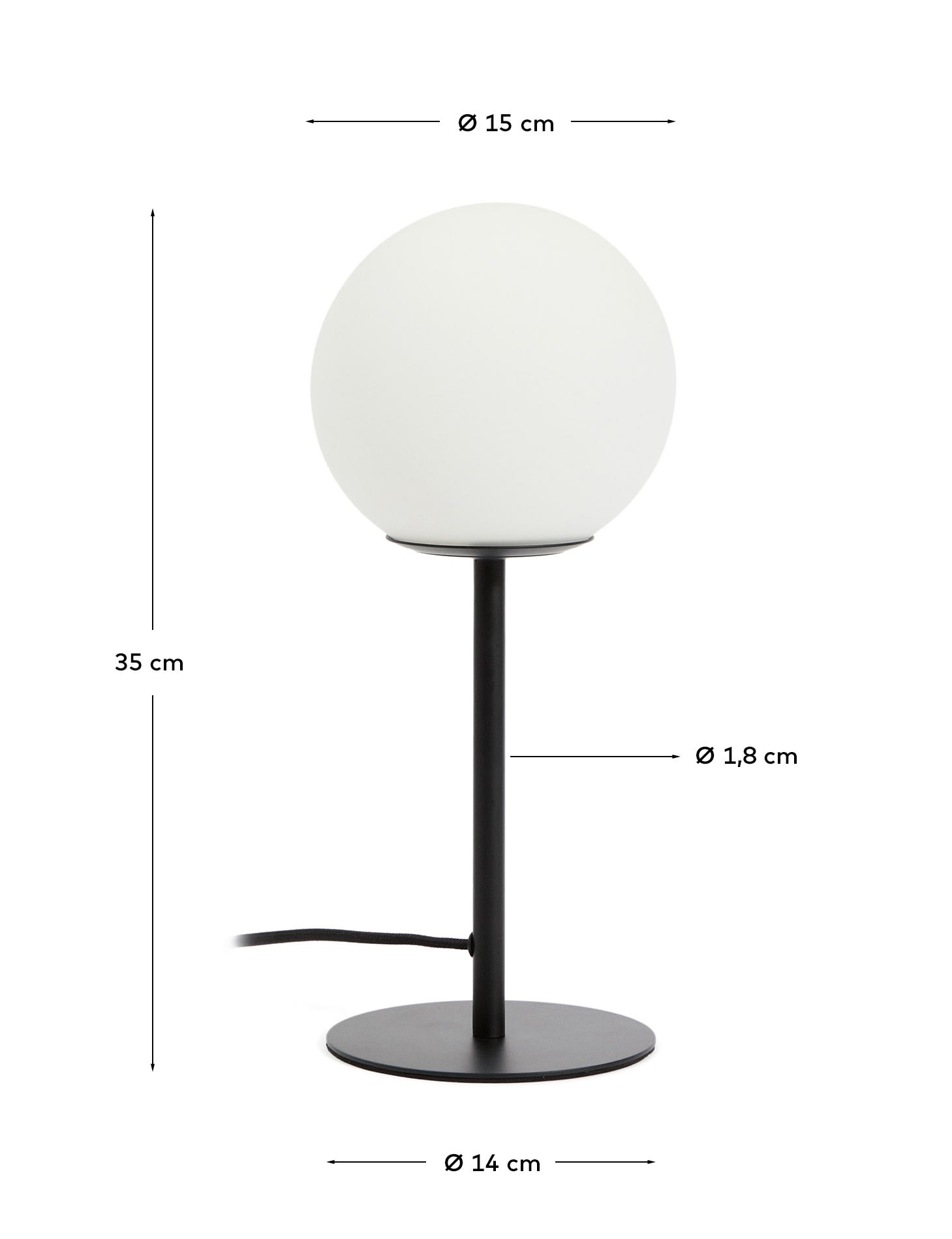 KAVE HOME Tischlampe BRISIA