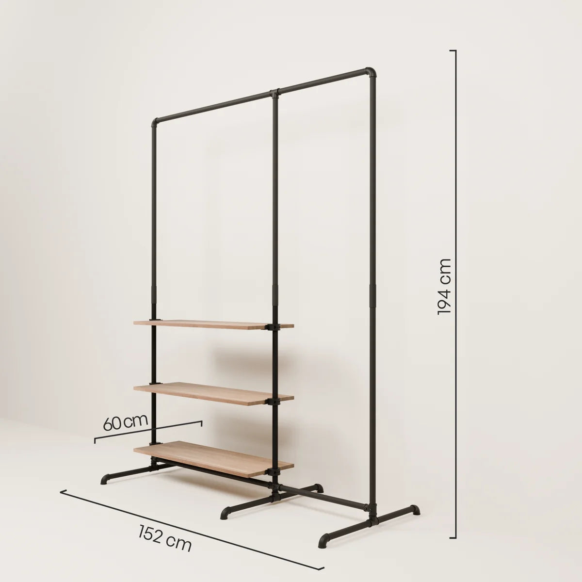 PAMO Kleiderständer LAS 1.5 OAK