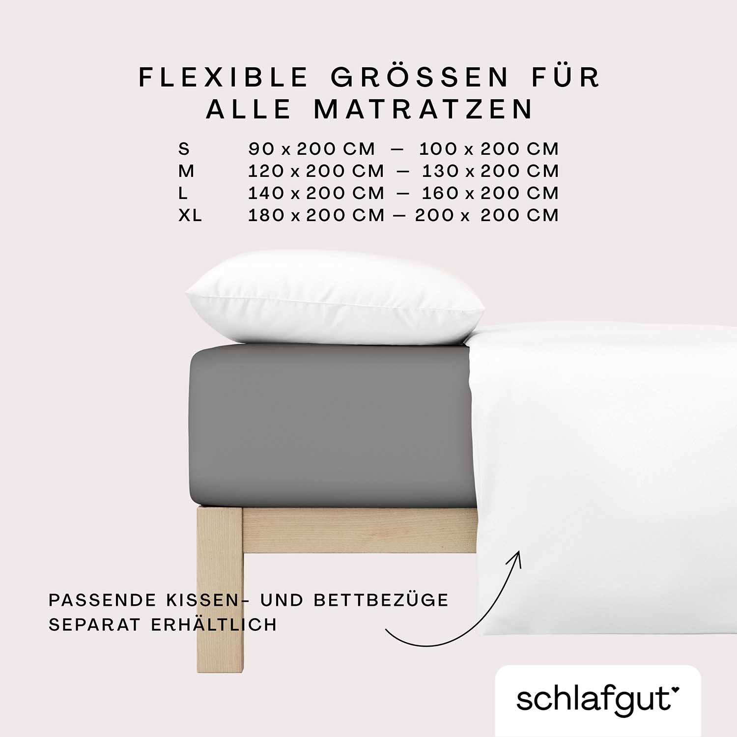 SCHLAFGUT Spannbettlaken CASUAL SCHLAFGUT Spannbettlaken CASUAL