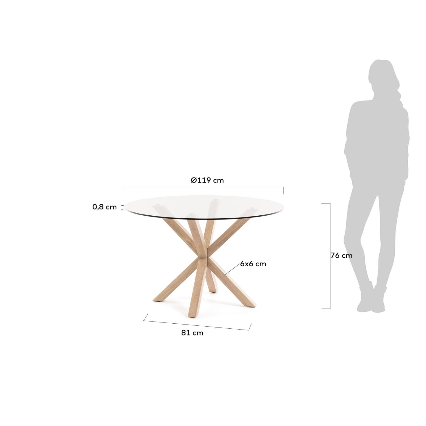 Kave Home Table de salle à manger ARGO