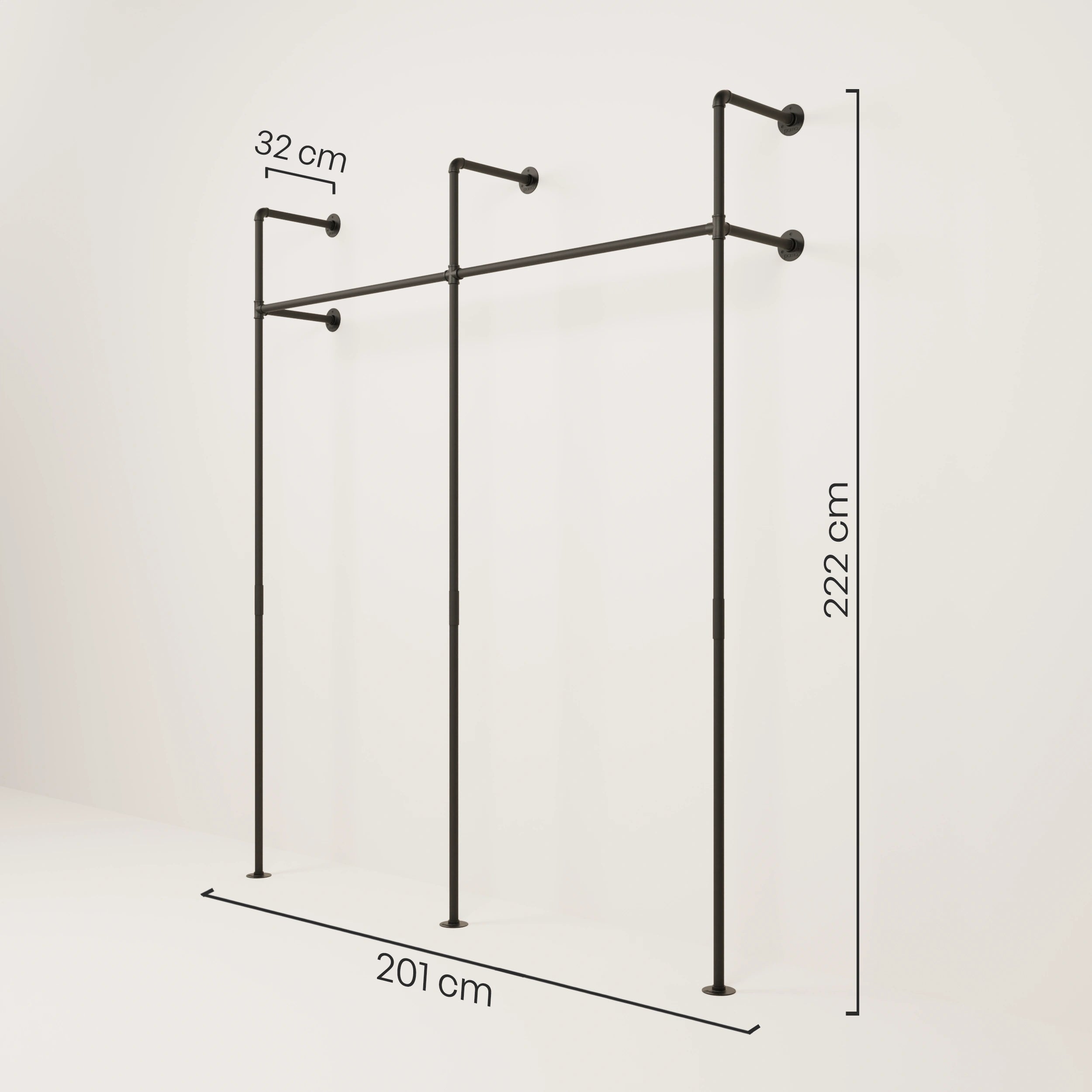 PAMO DESIGN Système de tringles à vêtements KIM 2