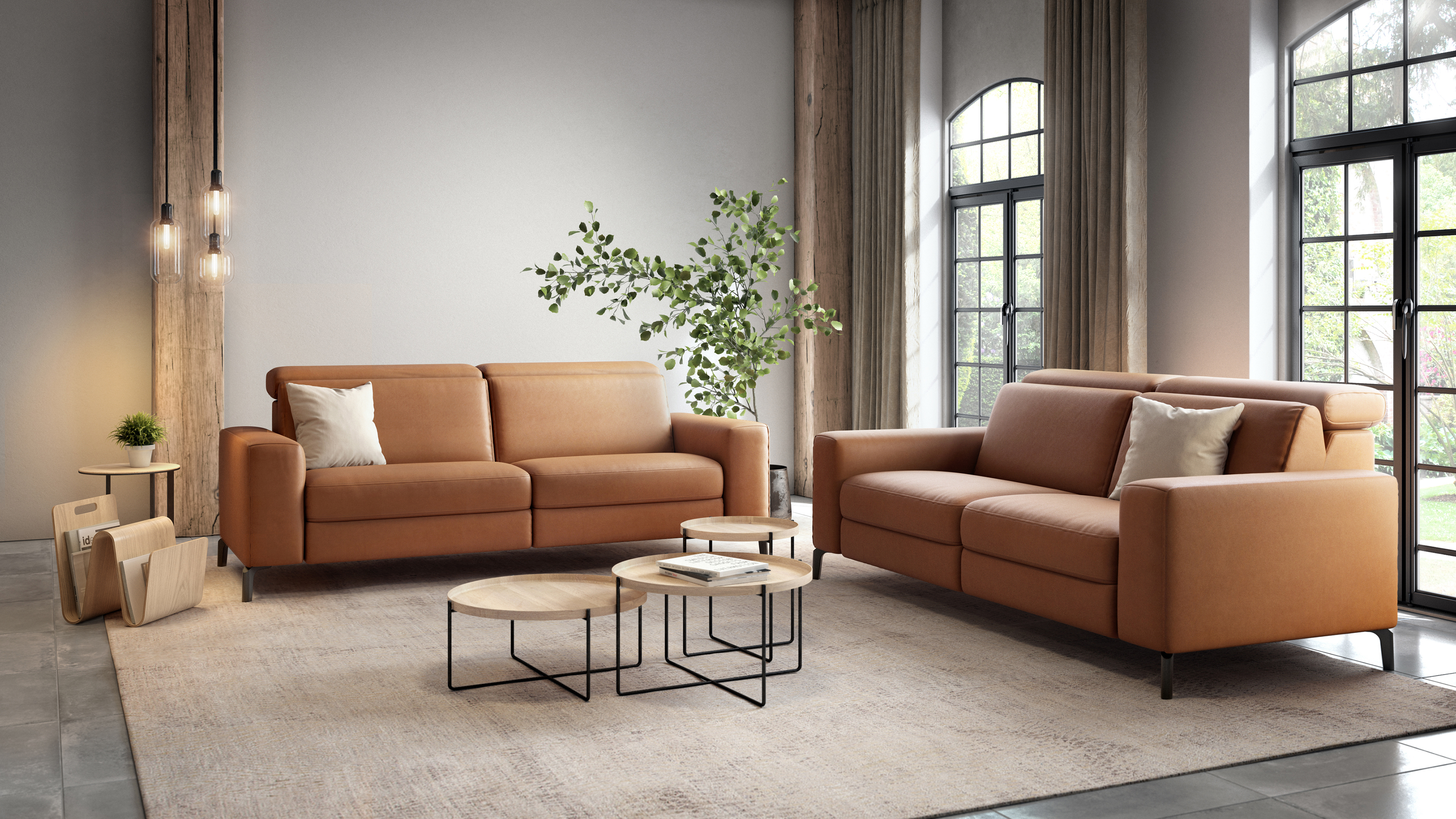 ROM Sofa Colorado - Lario - Cognac