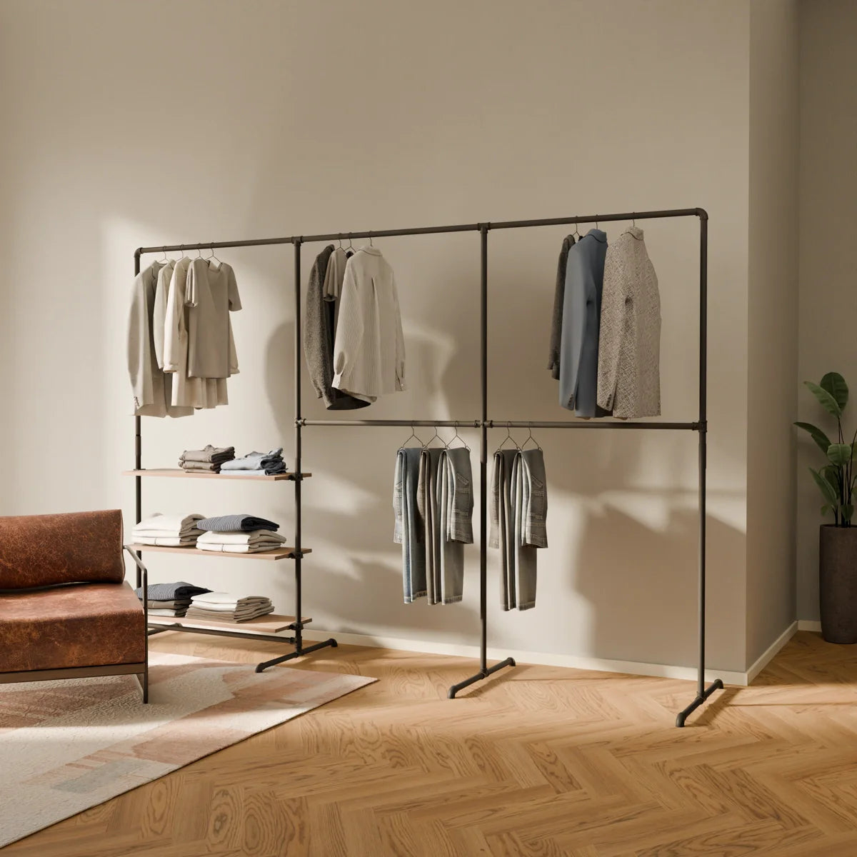 PAMO DESIGN Kleiderständer LAS 3 OAK