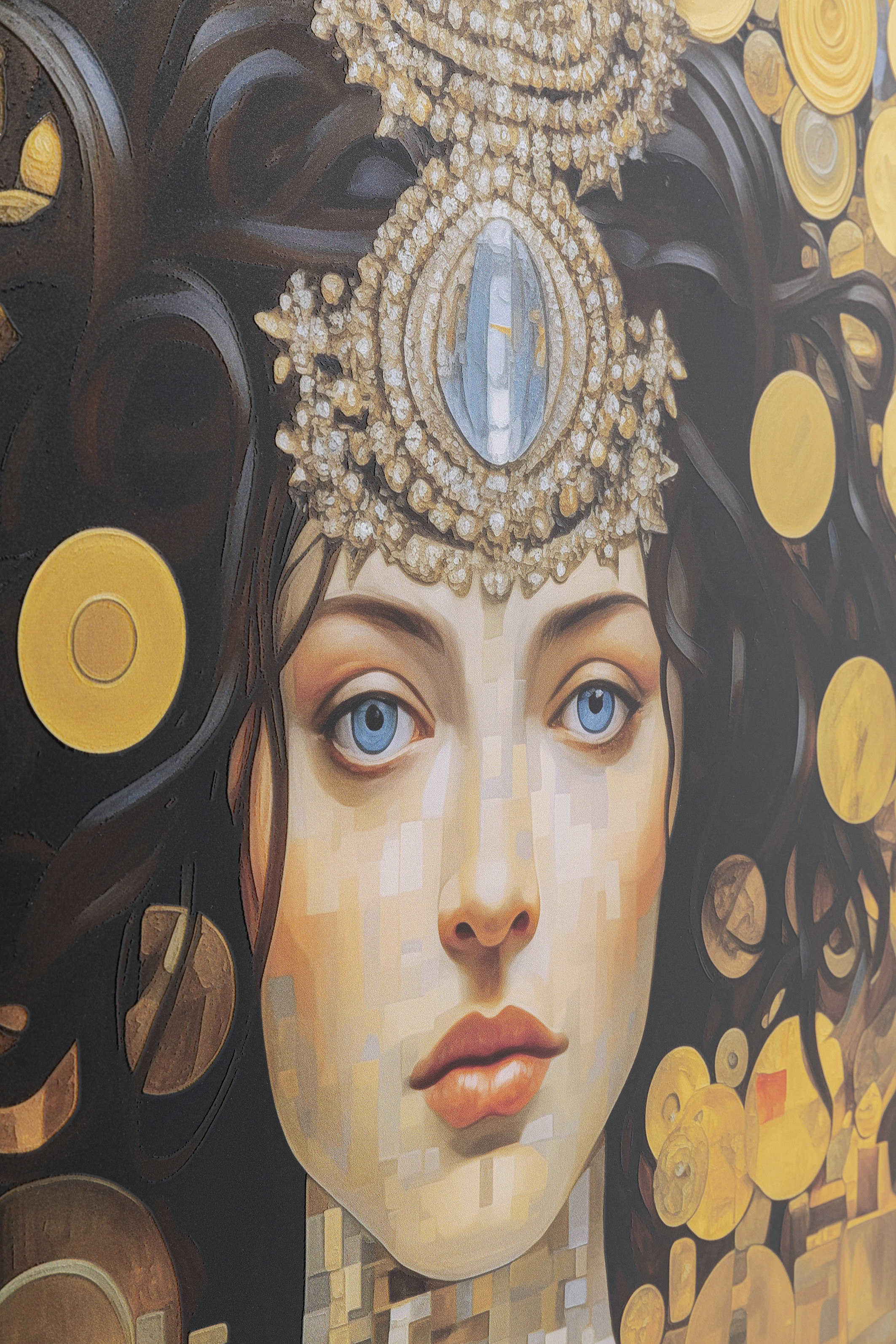KARE Glasbild ART NOUVEAU LADY 3D KARE Glasbild ART NOUVEAU LADY 3D