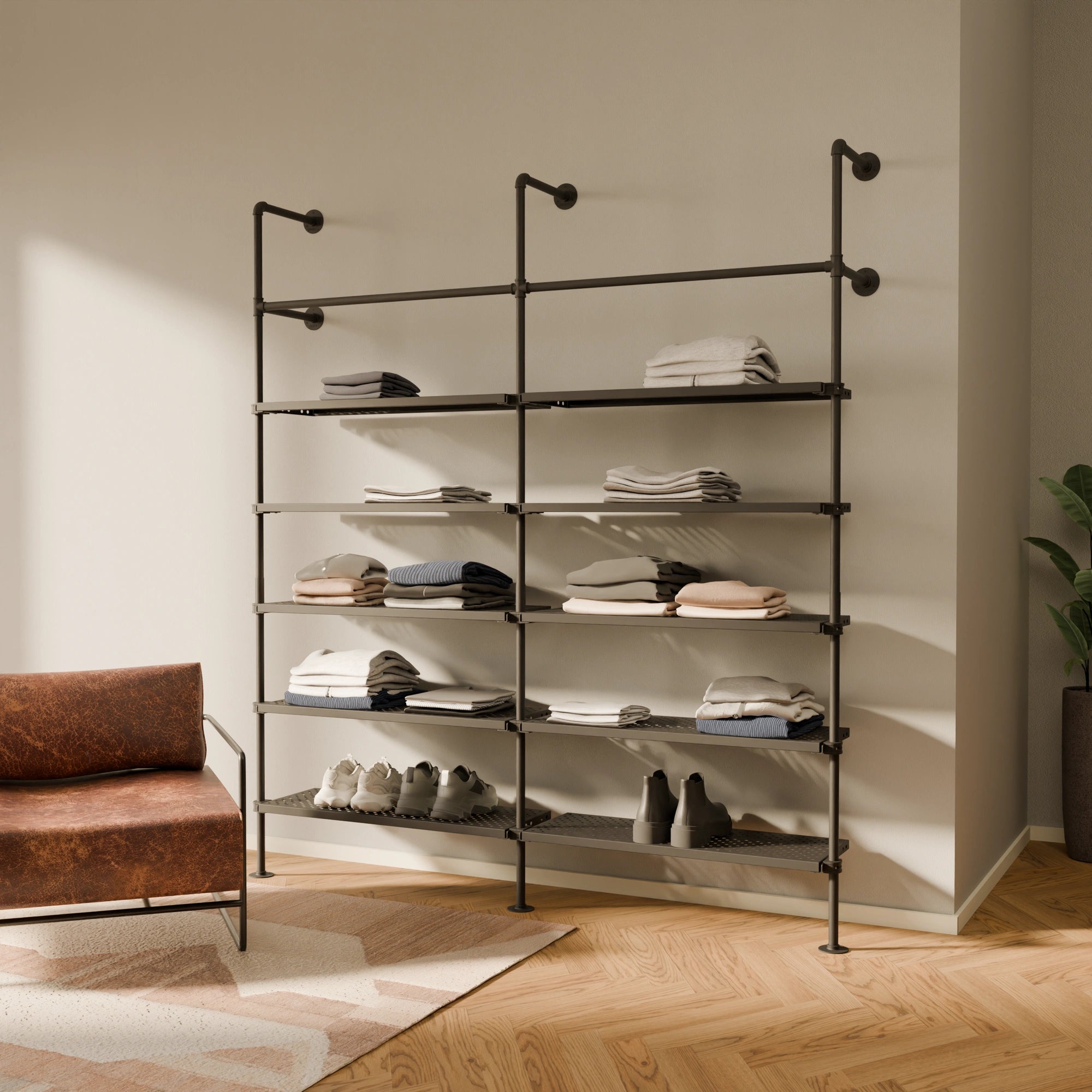 PAMO DESIGN Système de tringles à vêtements KIM 2 METAL