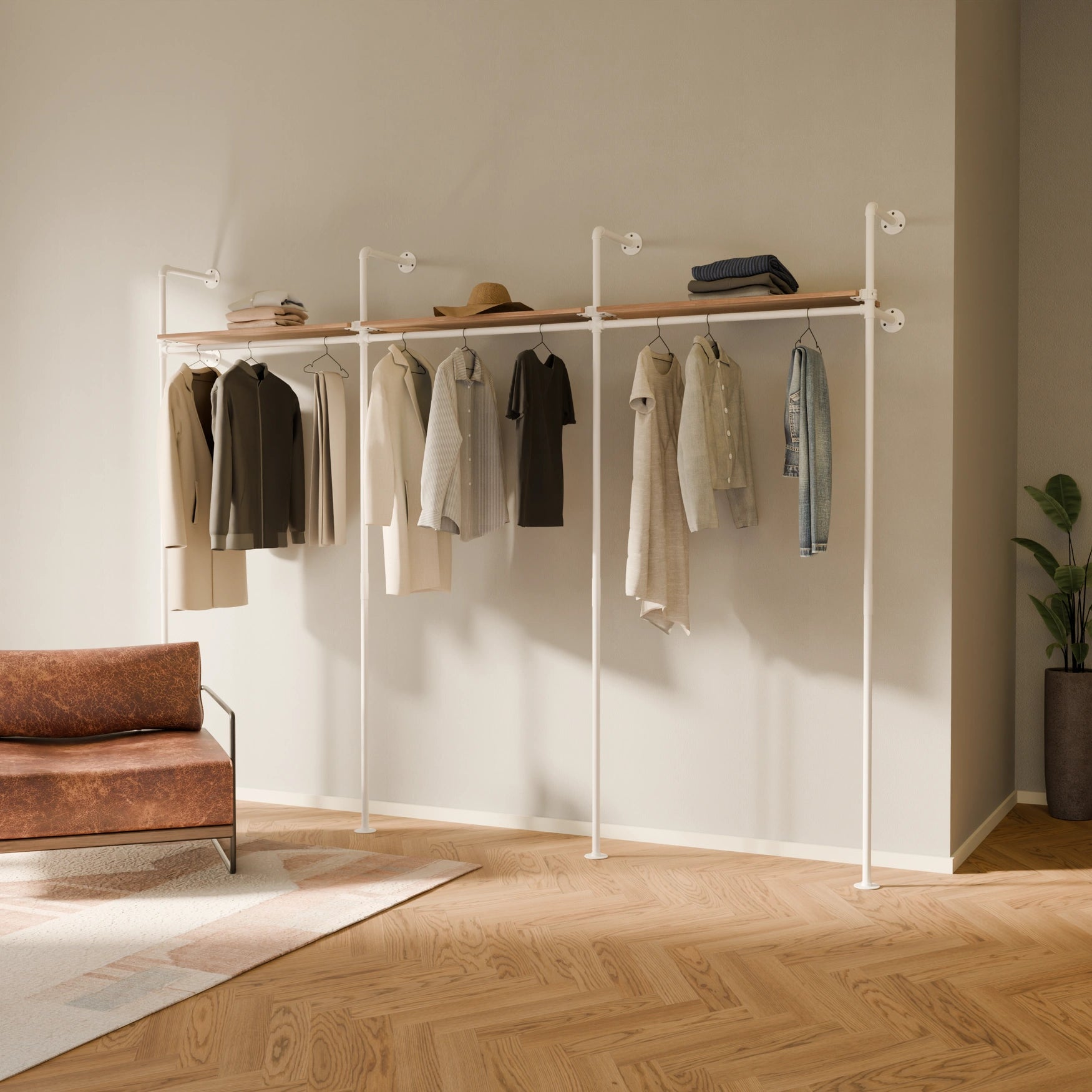 PAMO Kleiderstangensystem KIM 3 OAK