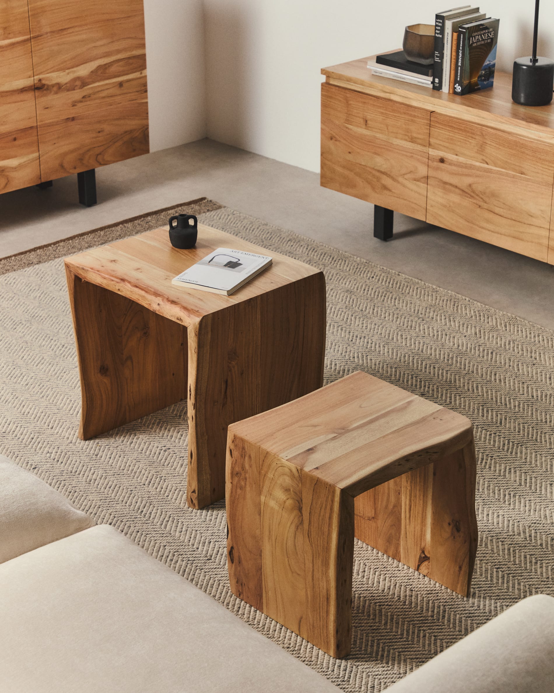 KAVE HOME Lot de 2 tables d'appoint LOMIRI