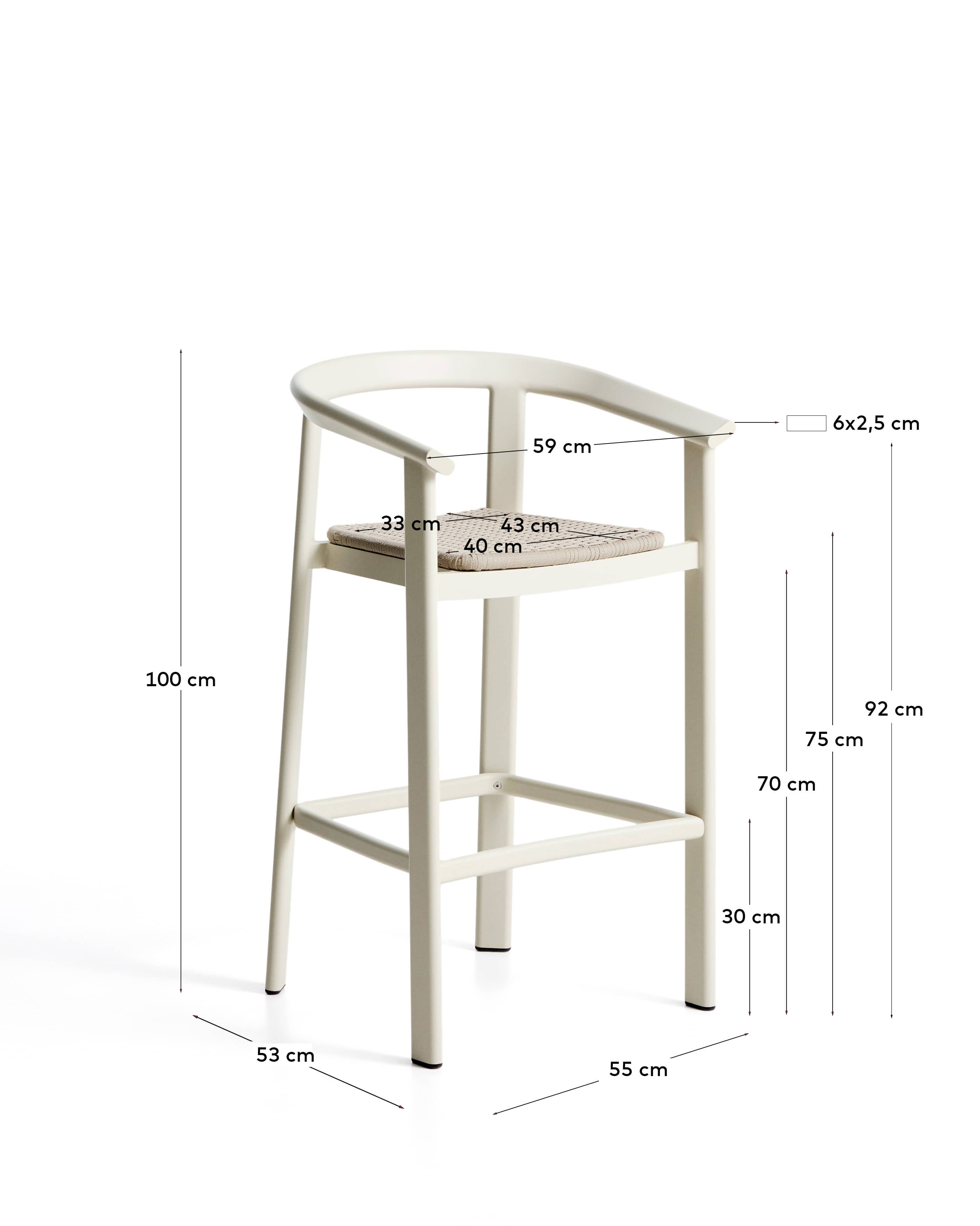 Kave Home Tabouret de jardin ERICE