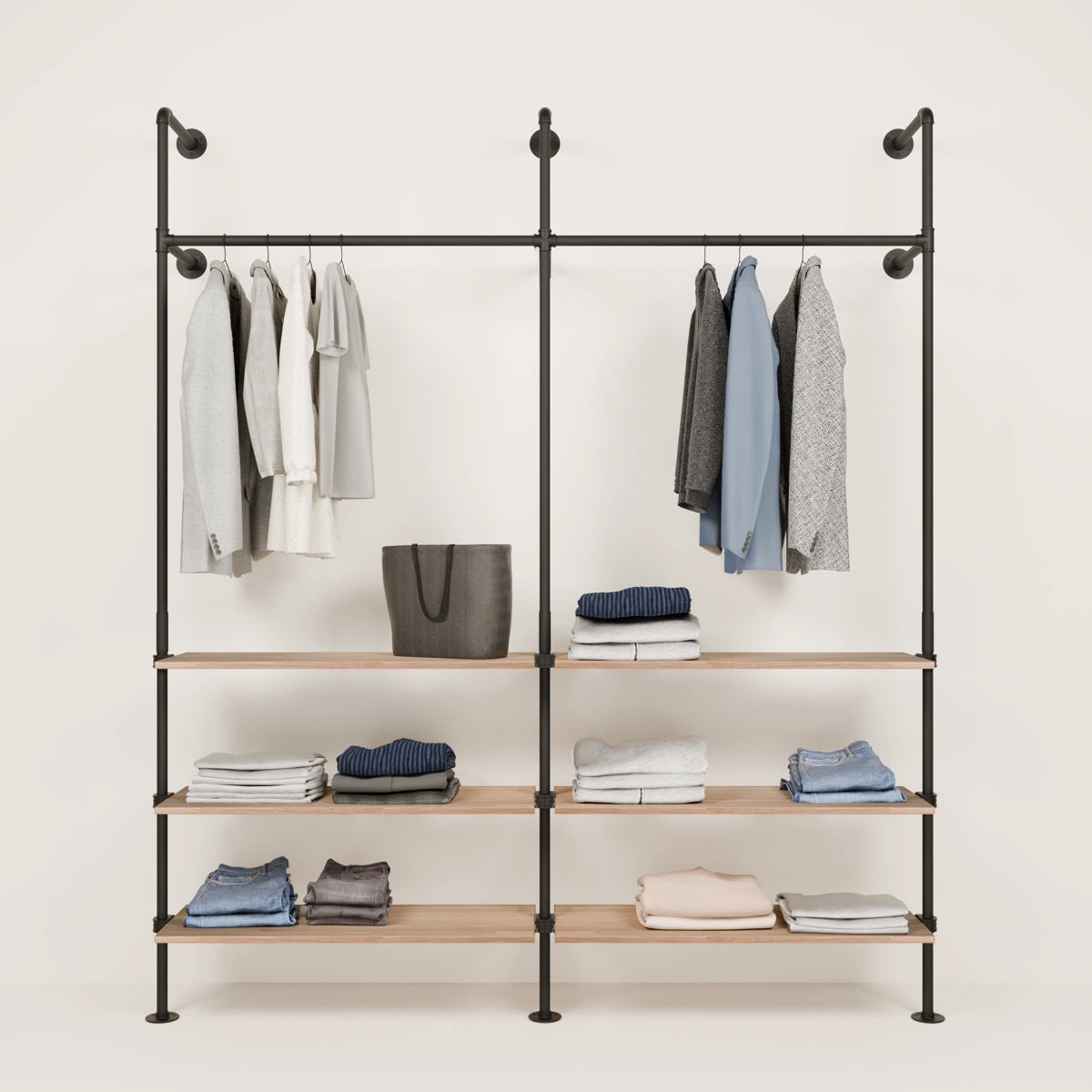 PAMO KIM 2 OAK clothes rail system