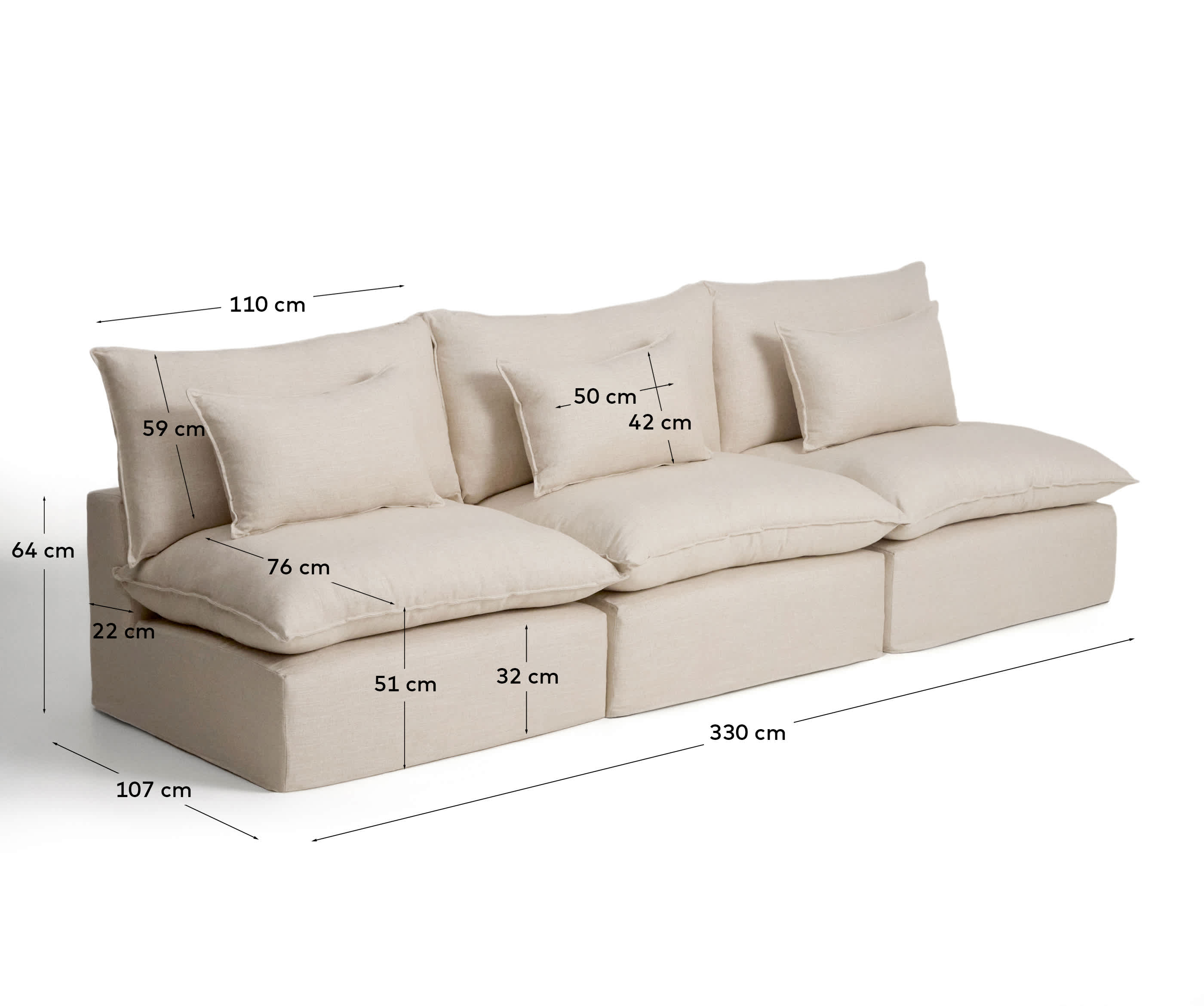 KAVE HOME Sofa ANARELA