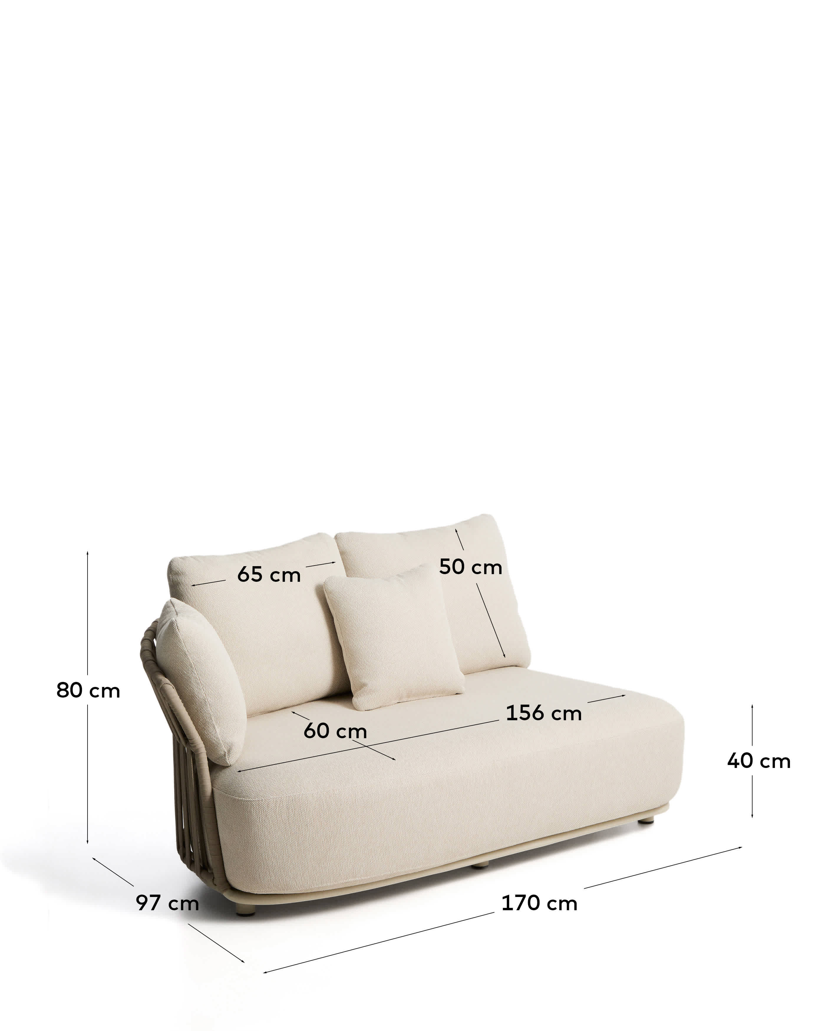Canapé de jardin OSANI de Kave Home