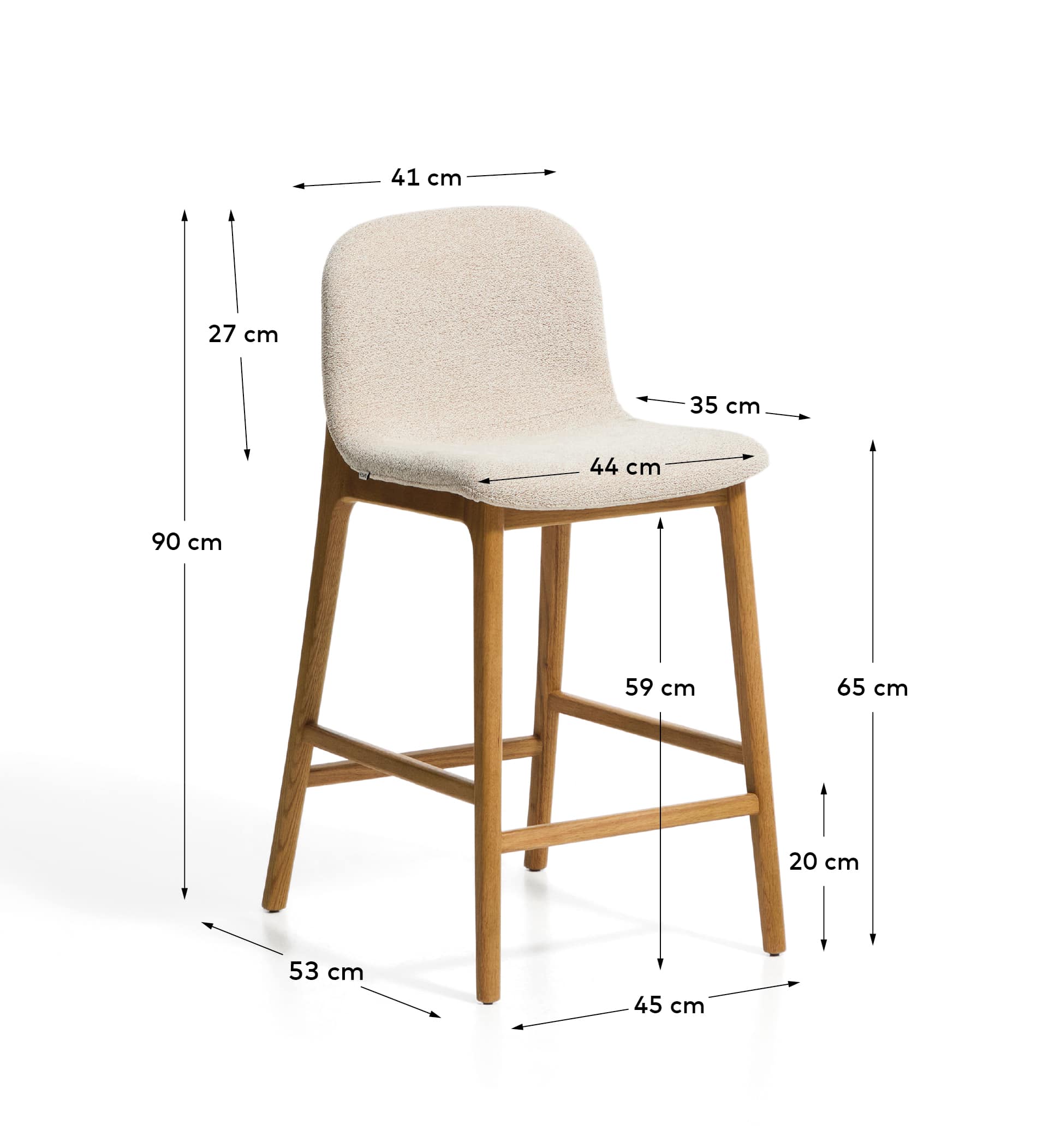 Kave Home ELNOR bar stool