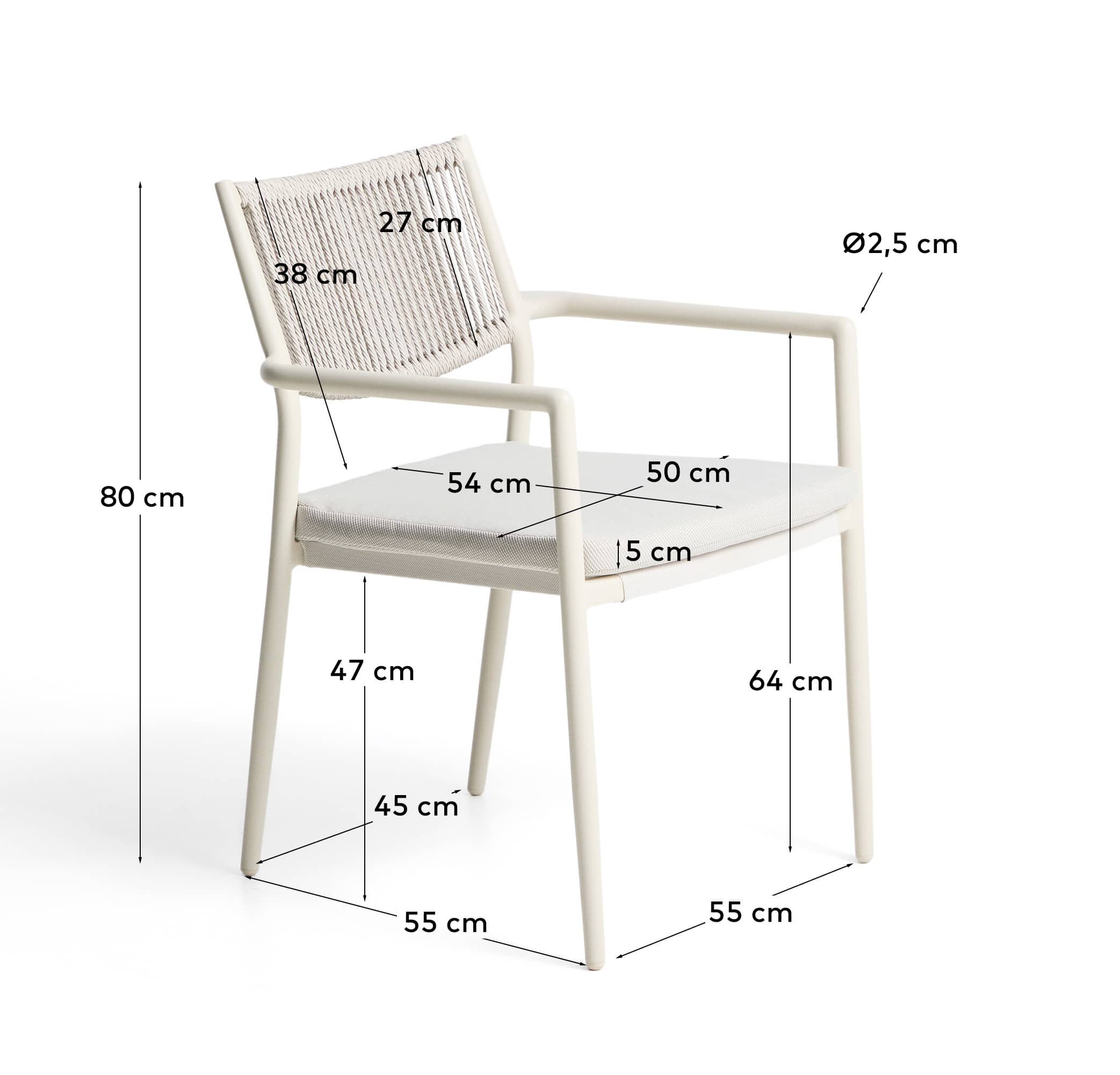 KAVE HOME Gartenstuhl ARGASI