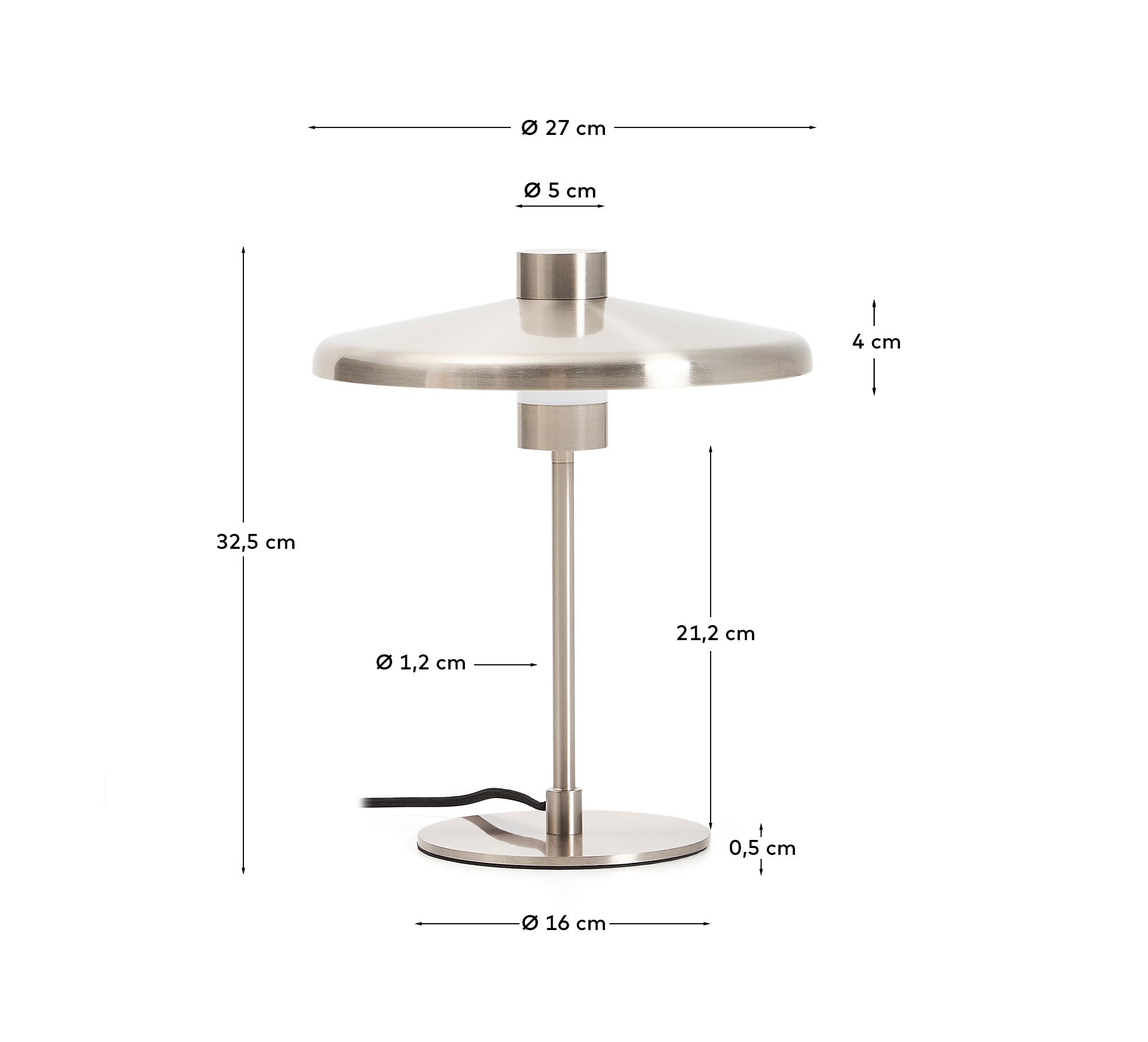 KAVE HOME Tischlampe NUVIRA