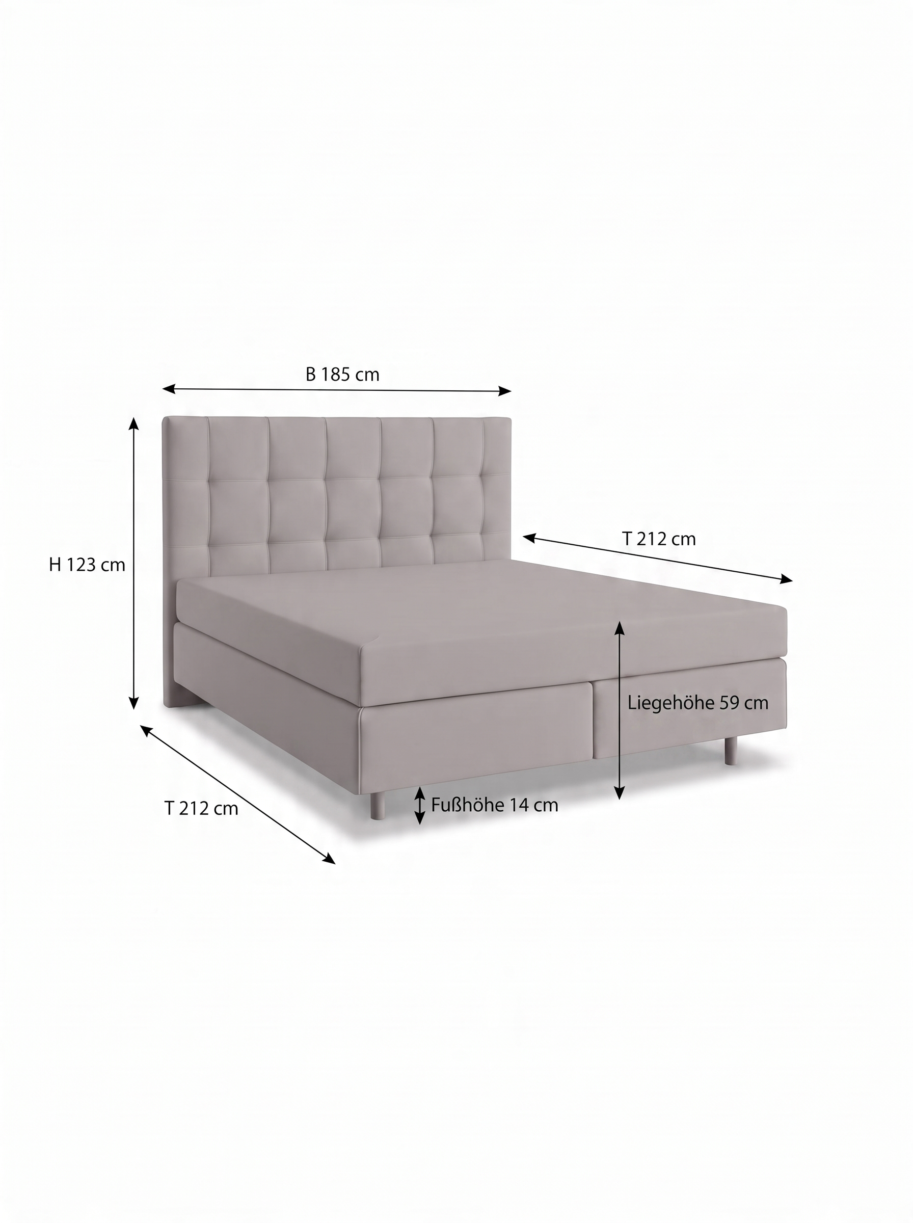 LÜCK Boxspringbett GRID