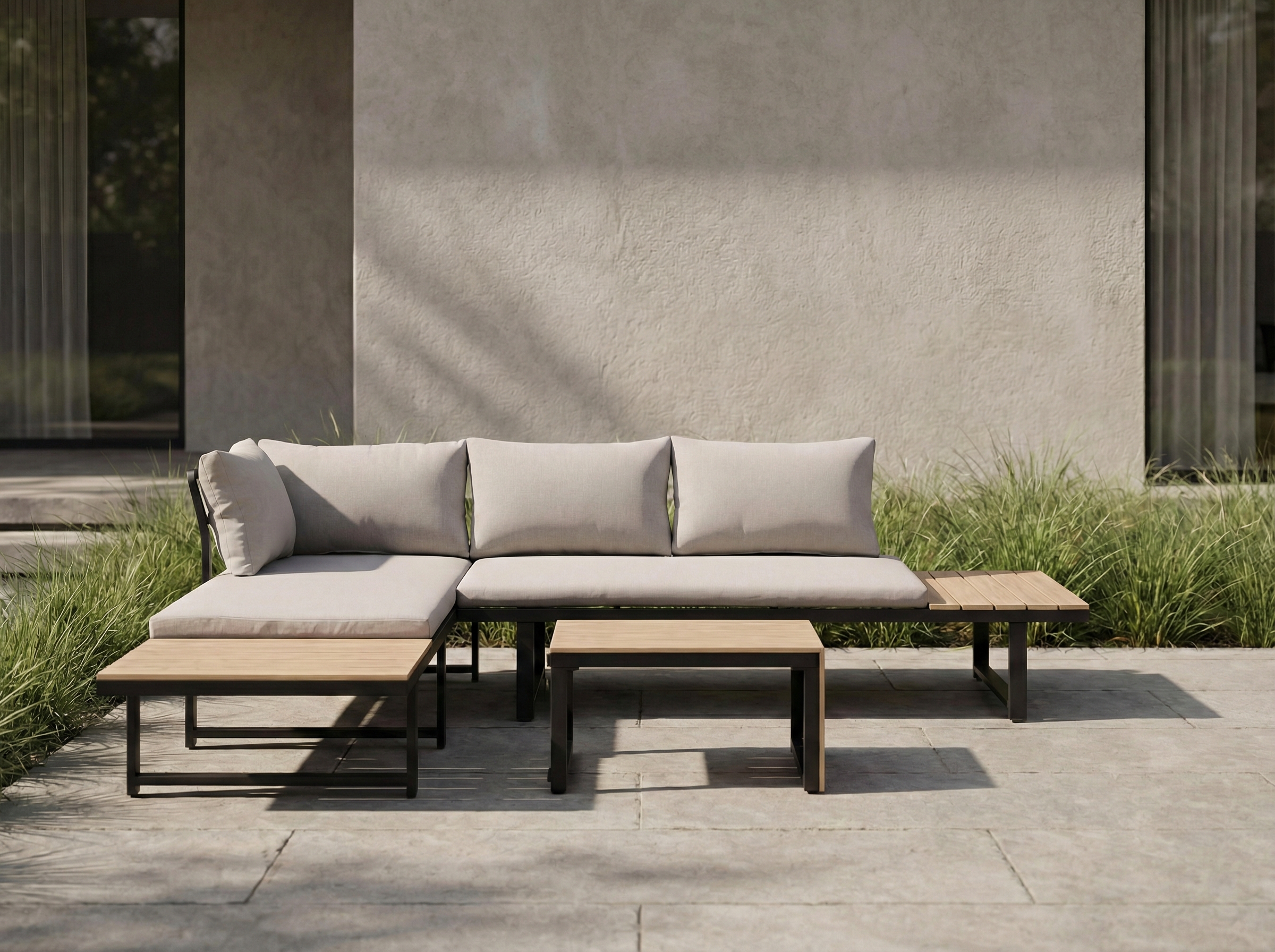 FAEE Ensemble de salon de jardin LEROS