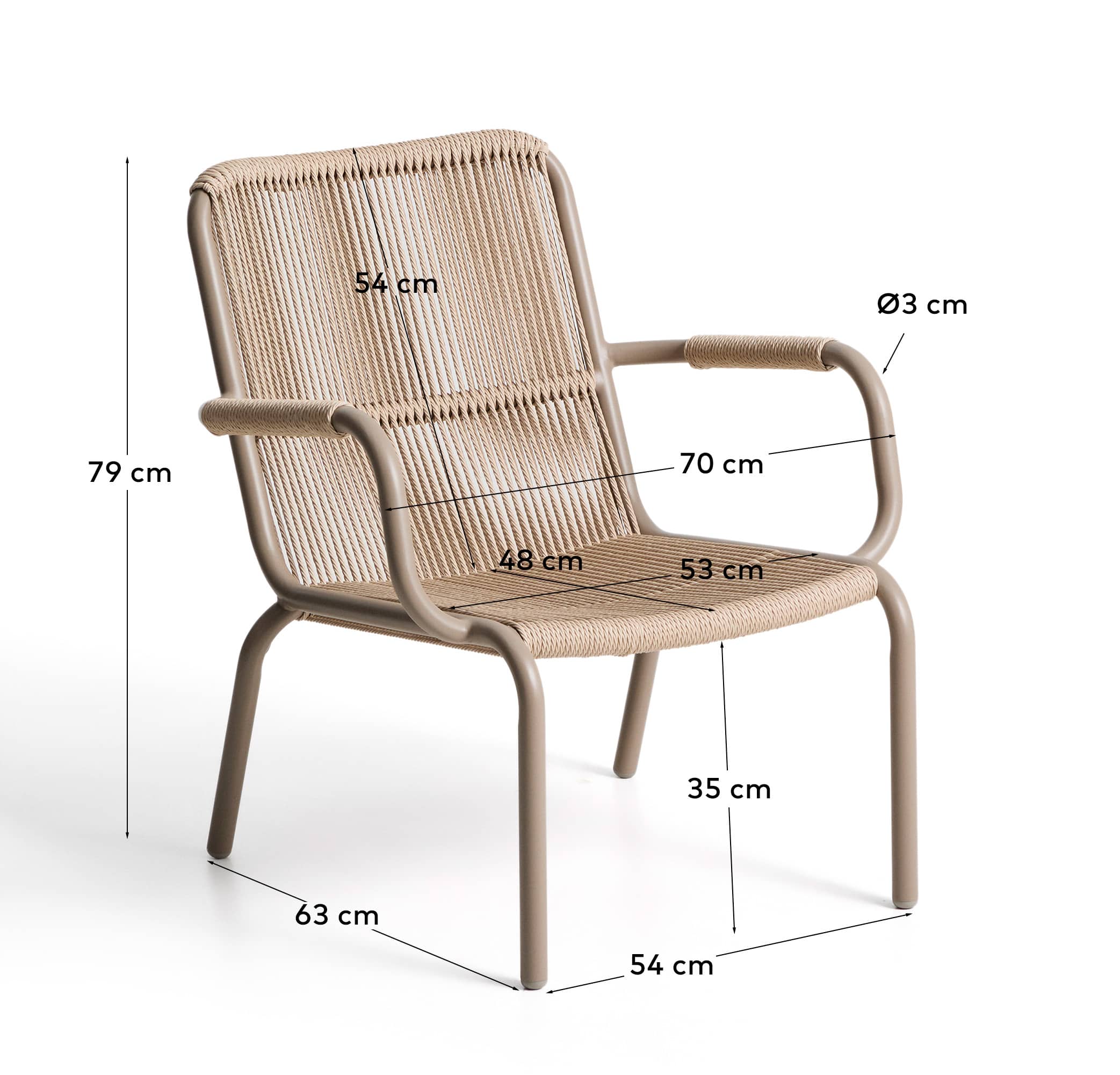 Kave Home Fauteuil de jardin SALIS