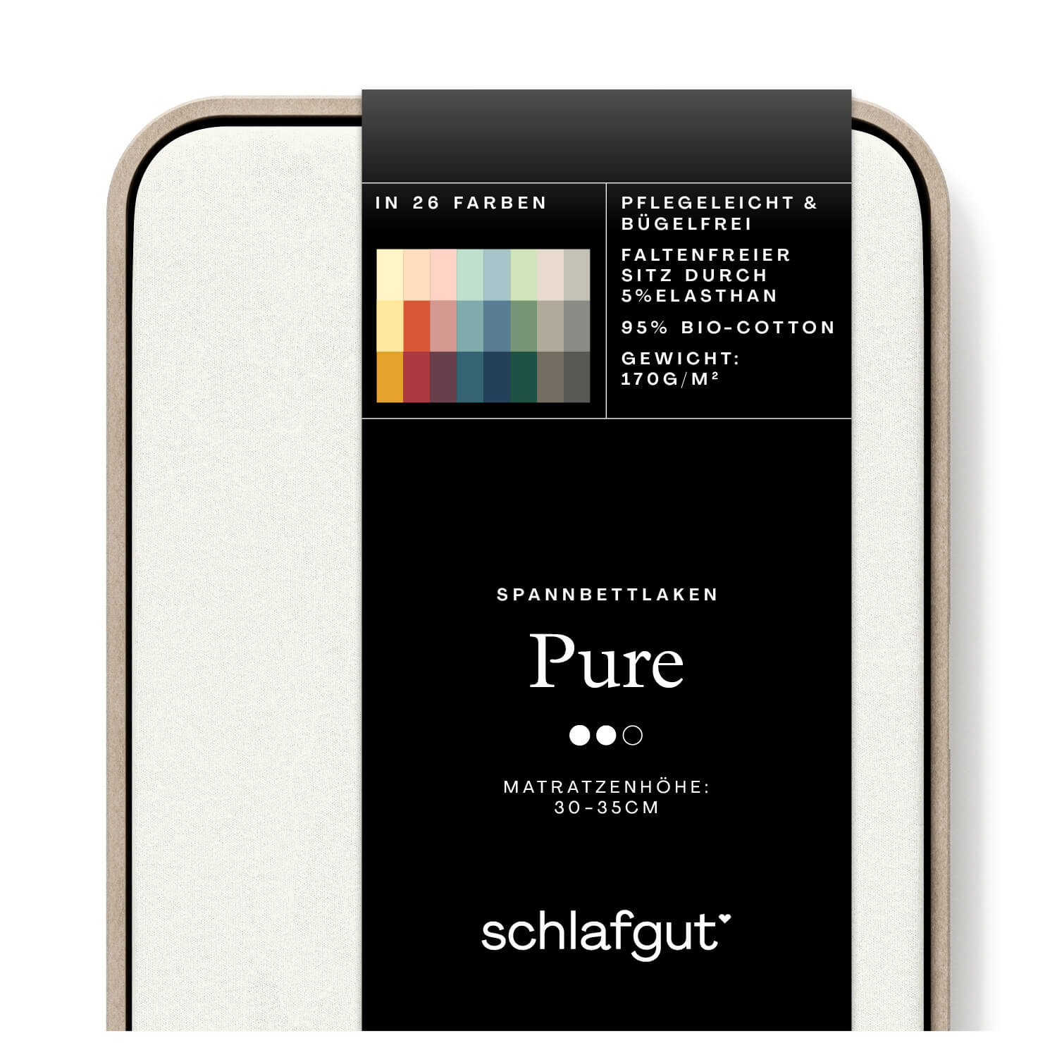 SCHLAFGUT fitted sheet PURE