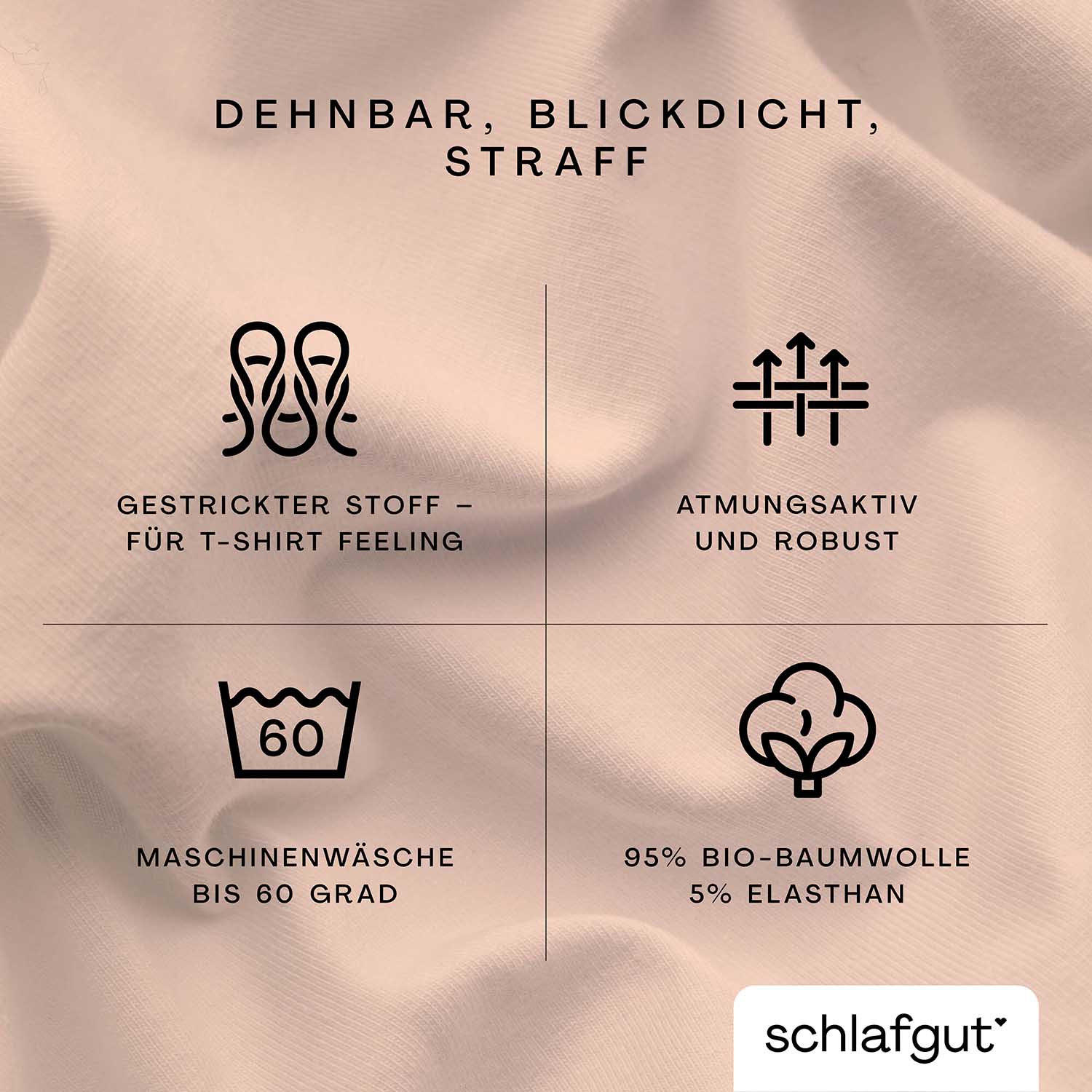 SCHLAFGUT Spannbettlaken PURE