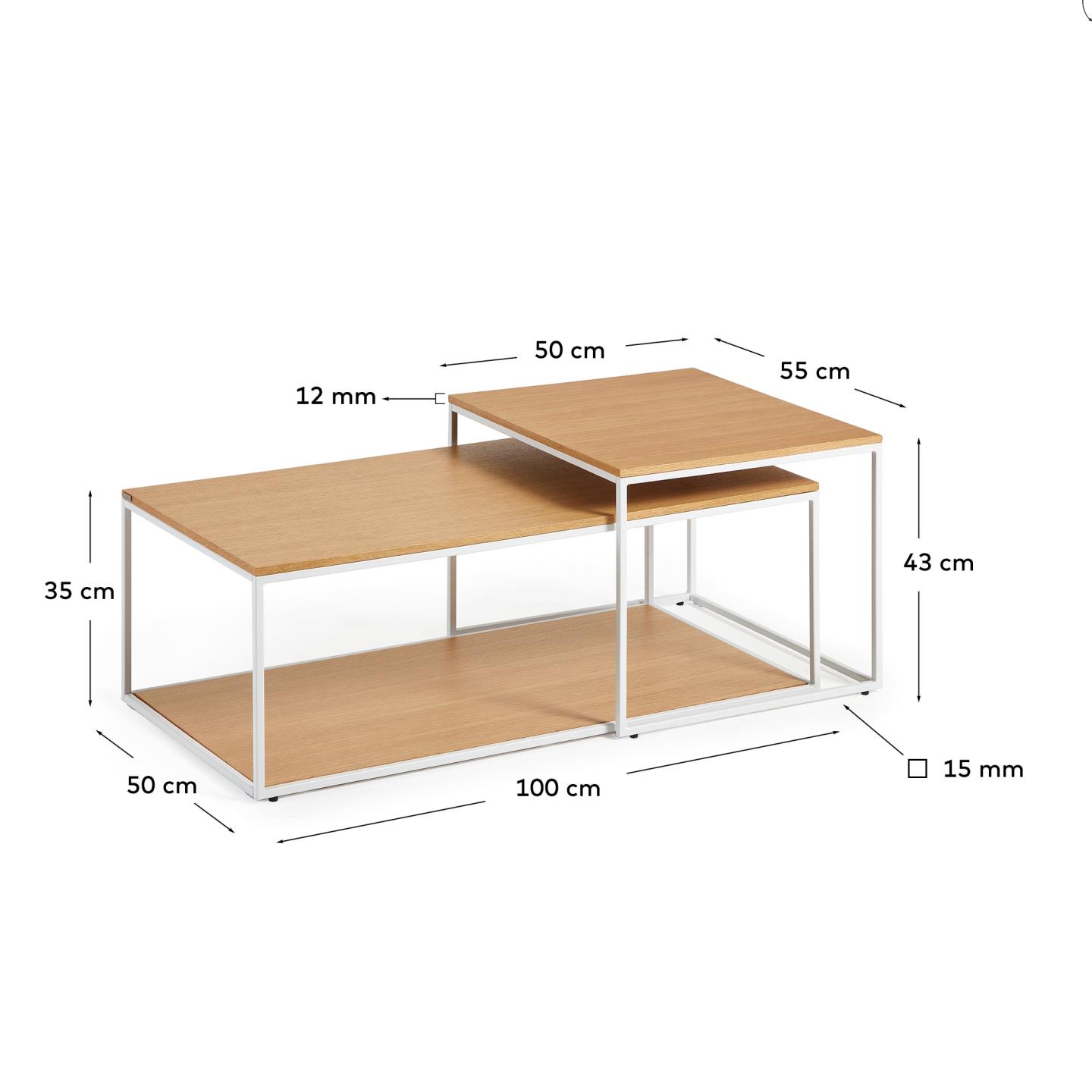 Ensemble de tables basses Kave Home YOANA