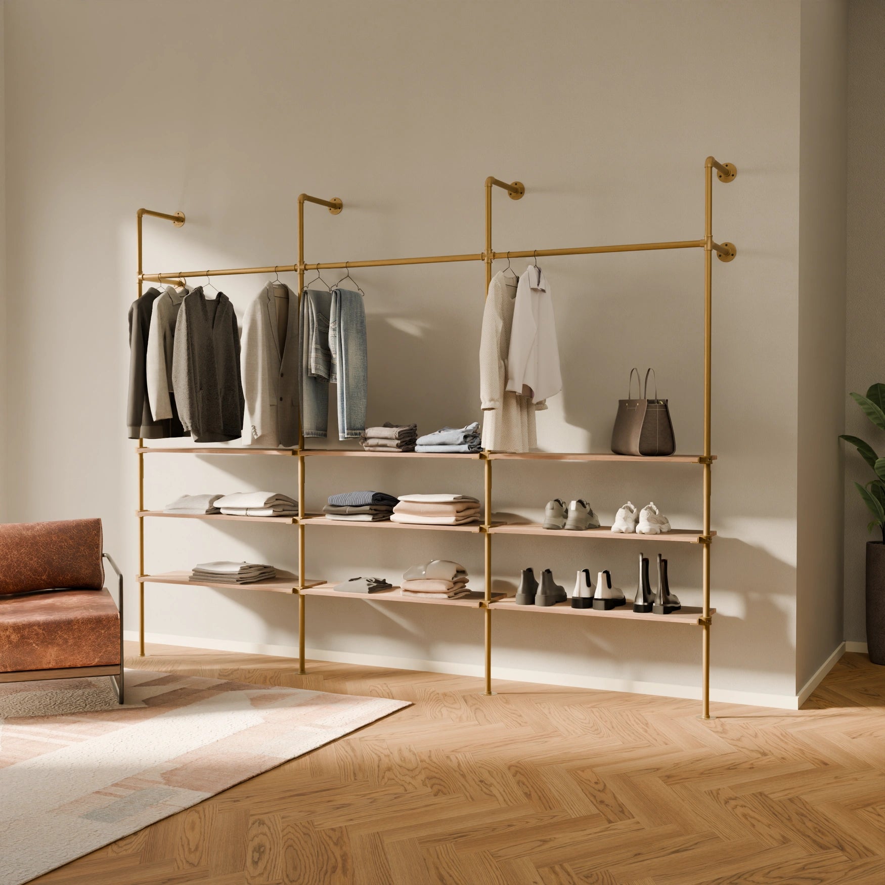 PAMO Kleiderstangensystem KIM 3 OAK