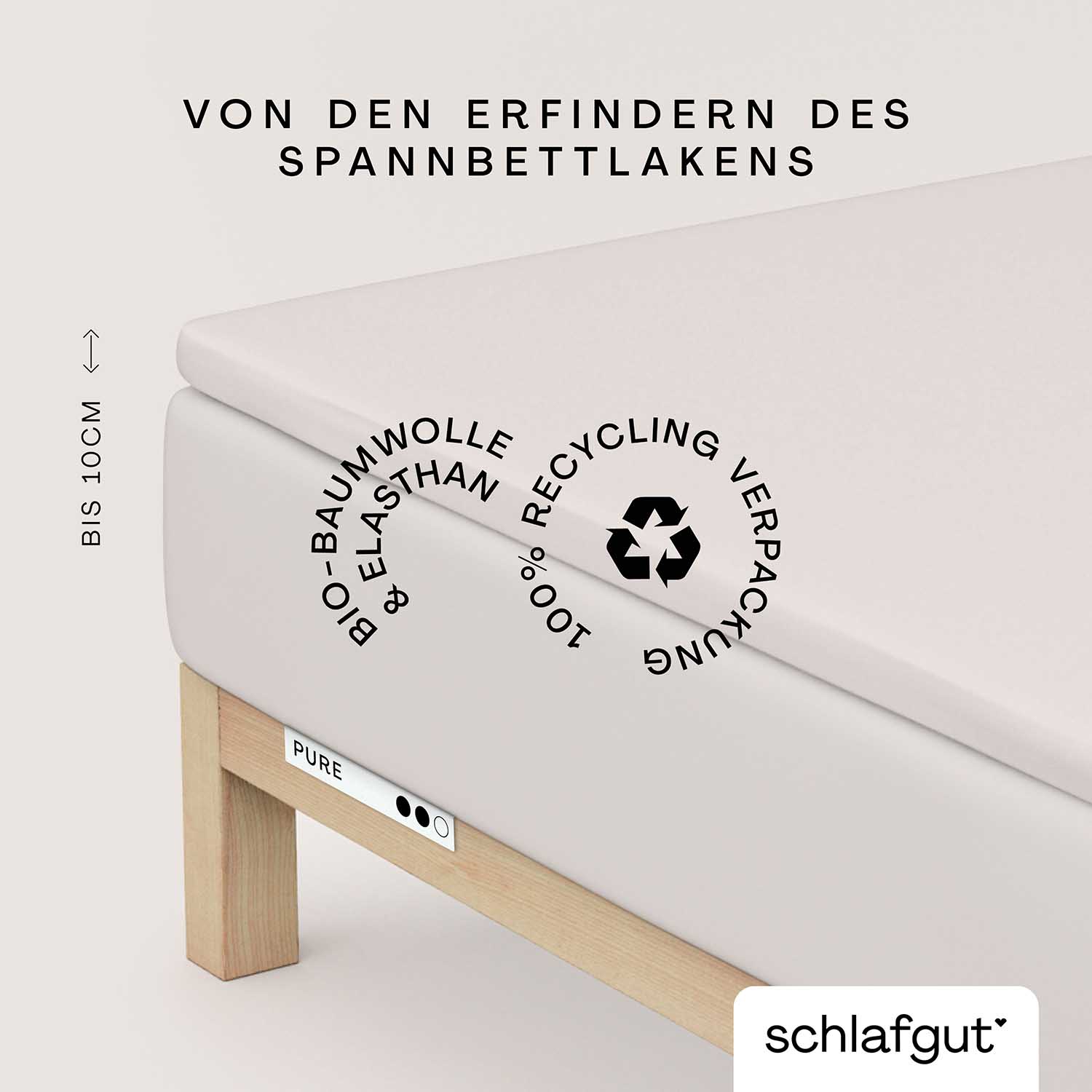SCHLAFGUT Topper Spannbettlaken PURE