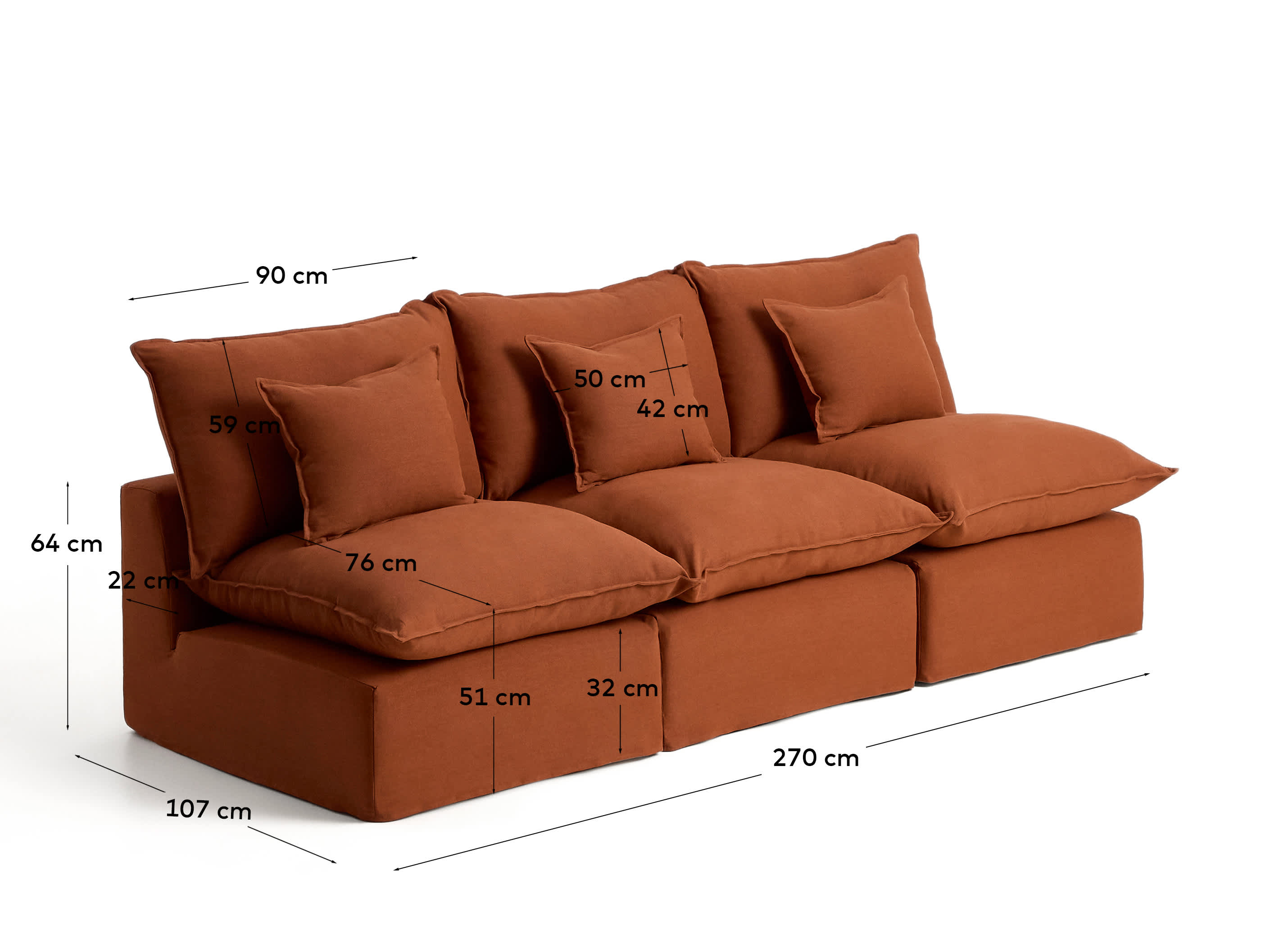 KAVE HOME Sofa ANARELA