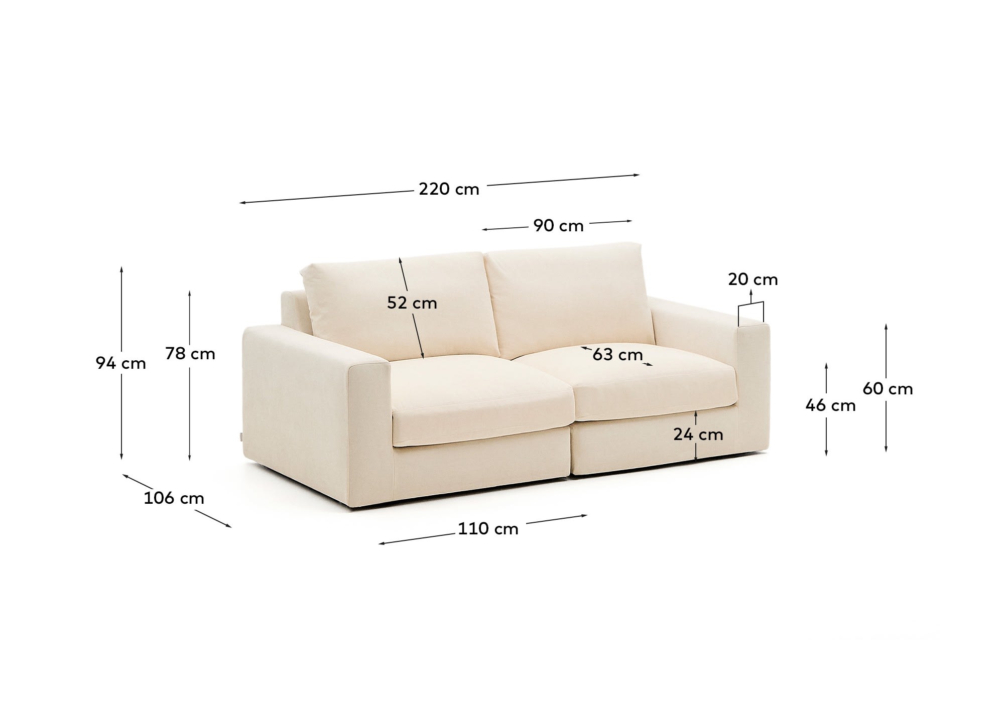 KAVE HOME Sofa ALEA