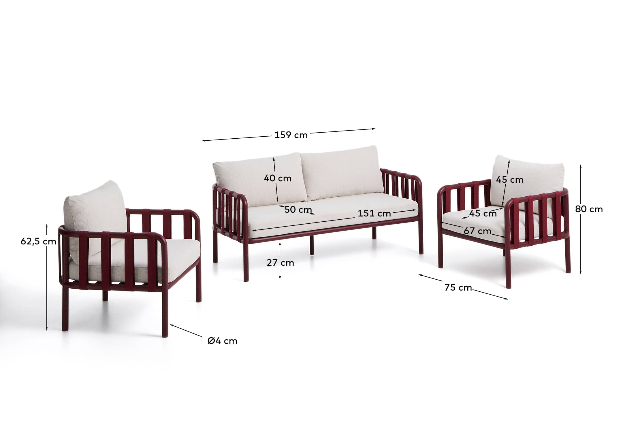 Kave Home OMALA Garden Lounge Set
