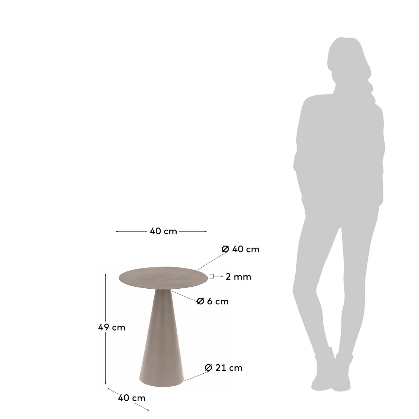 KAVE HOME Table d'appoint SHIREL