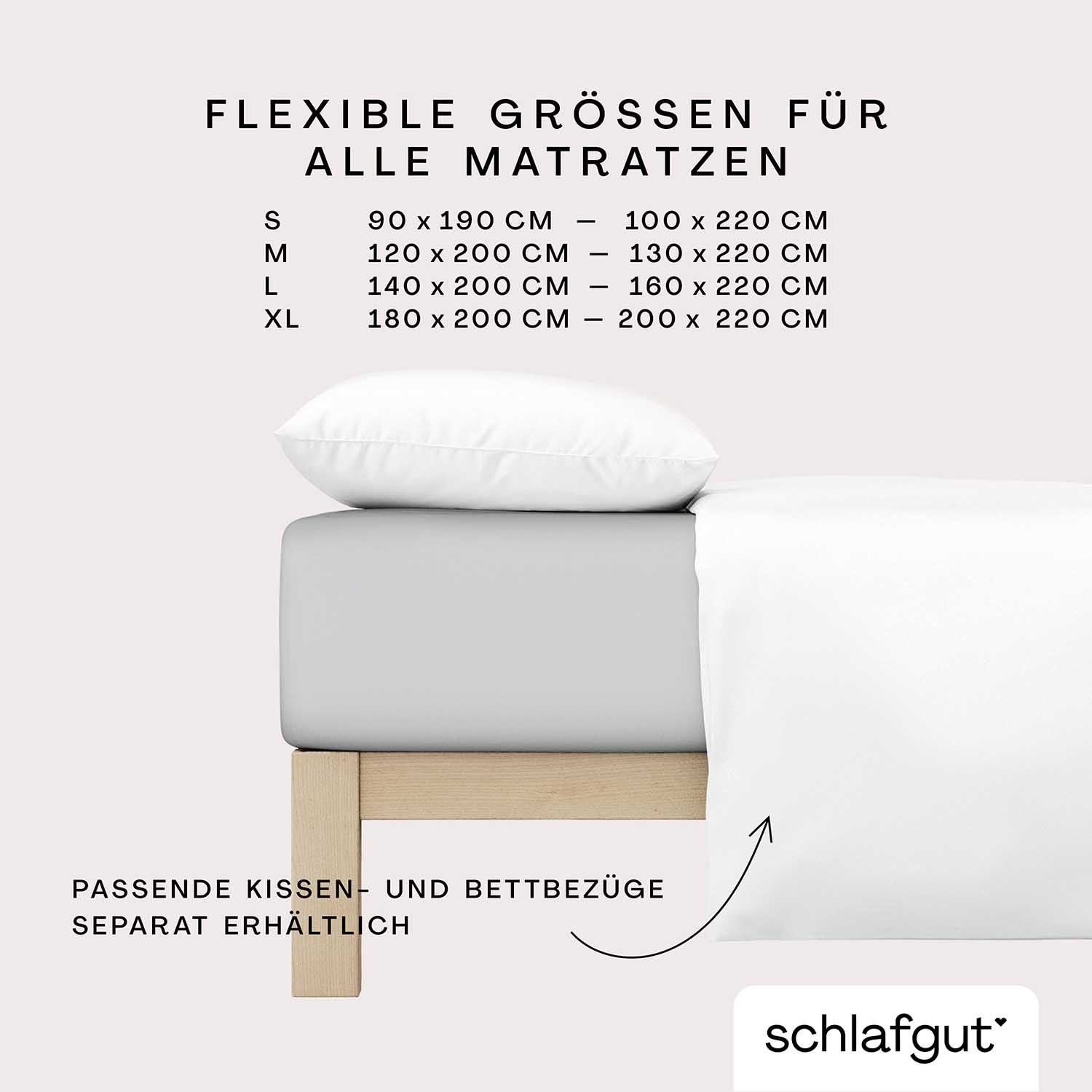 SCHLAFGUT Spannbettlaken PURE