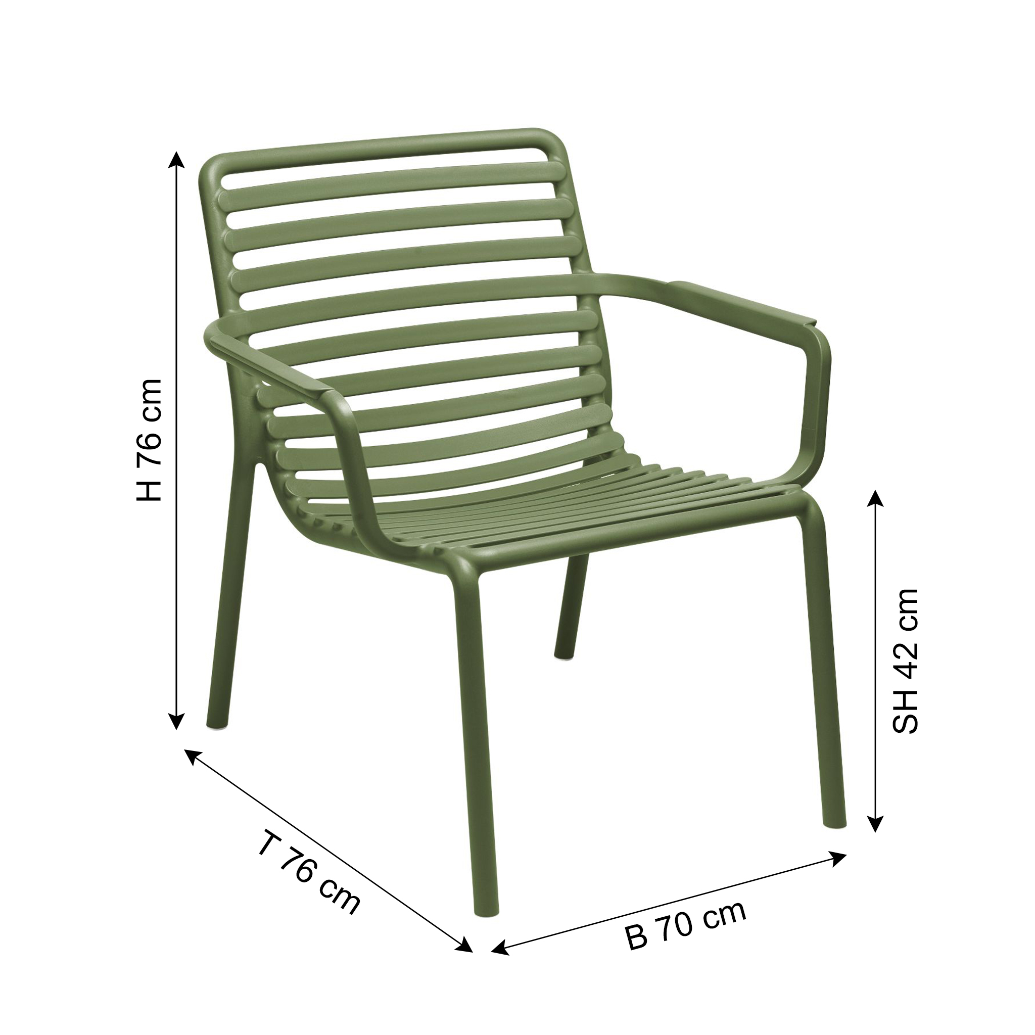 NARDI Chaise de jardin DOGA