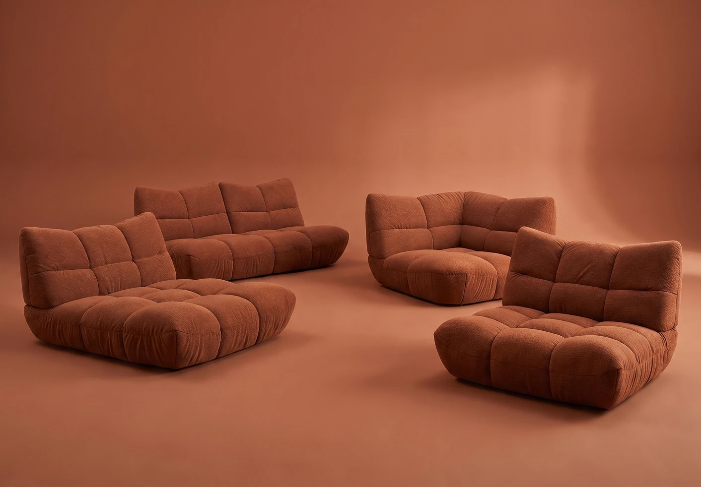 designwerk Sofa aus frei kombinierbaren Elementen geplant