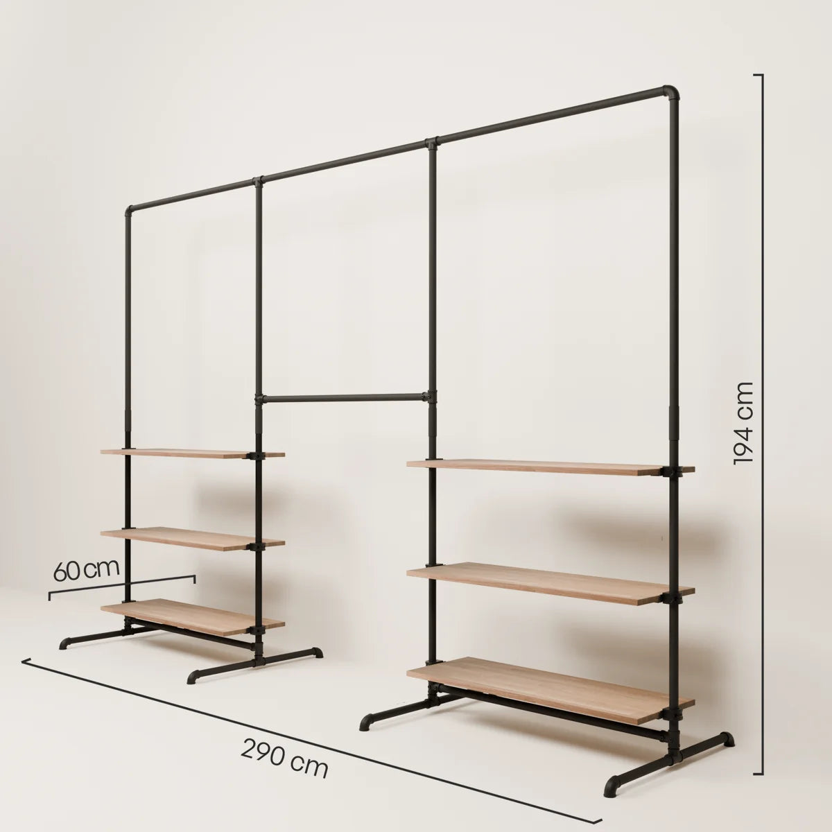 PAMO Kleiderständer LAS 3 OAK