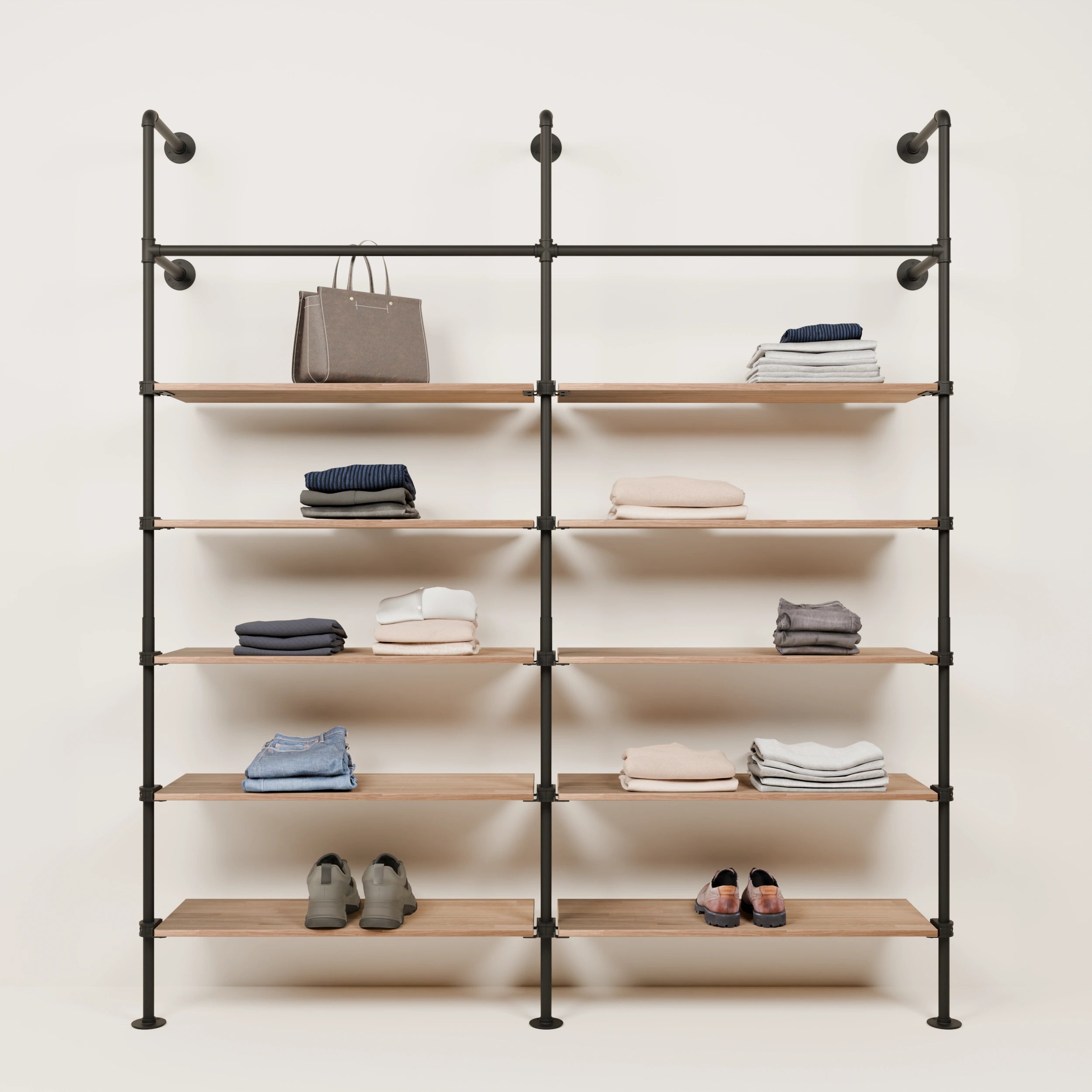 PAMO KIM 2 OAK clothes rail system