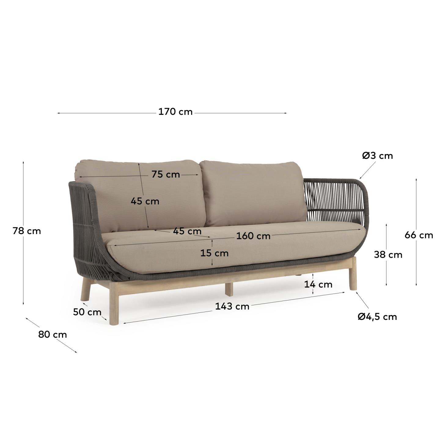 KAVE HOME Gartensofa CATALINA KAVE HOME Gartensofa CATALINA