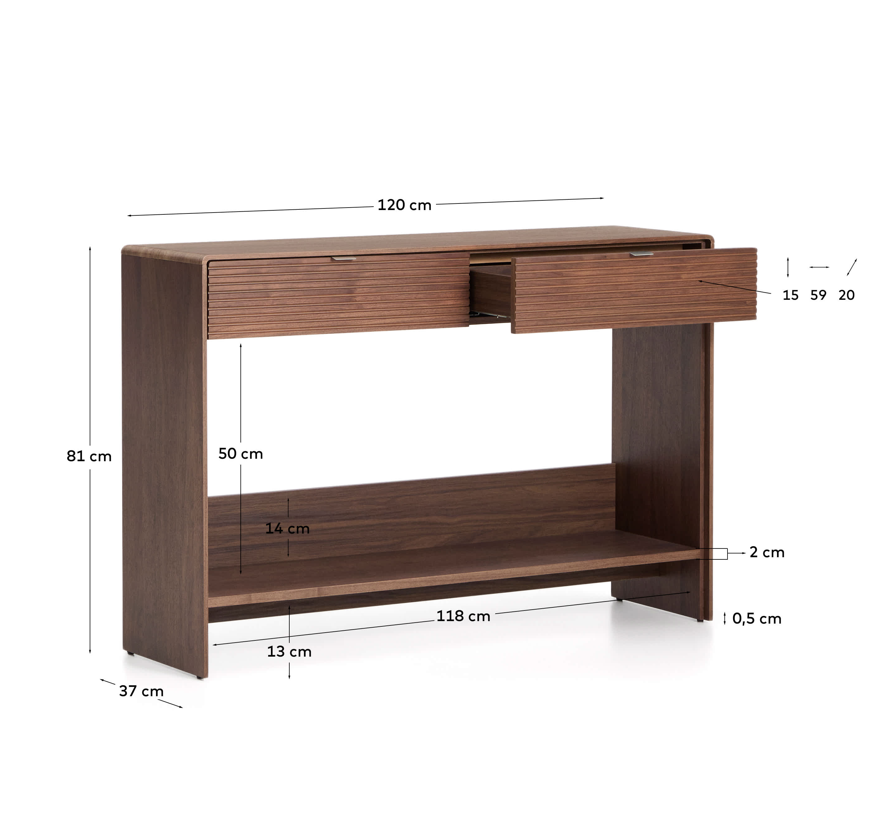 Kave Home NORLEN console table