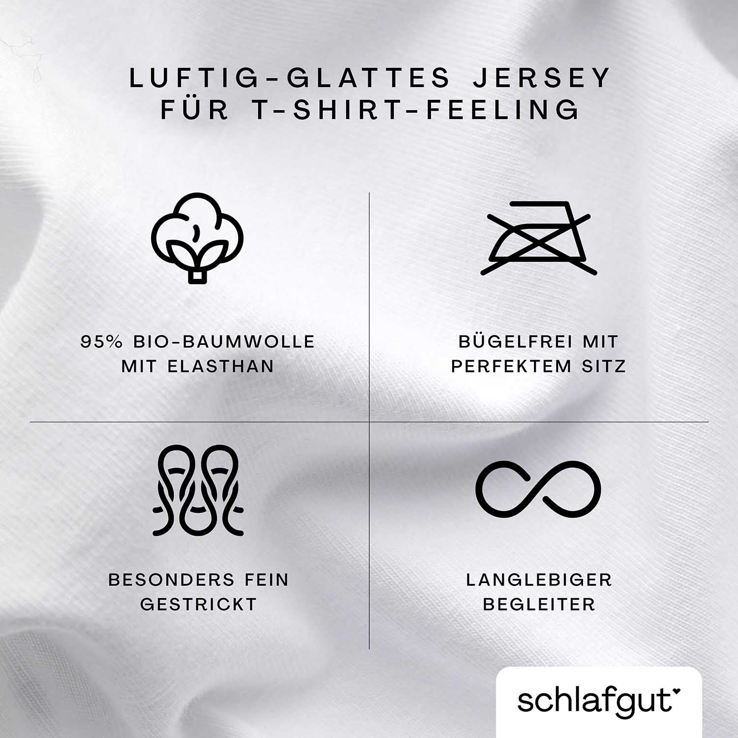SCHLAFGUT Seitenschläfer Kissenbezug PURE SCHLAFGUT Seitenschläfer Kissenbezug PURE