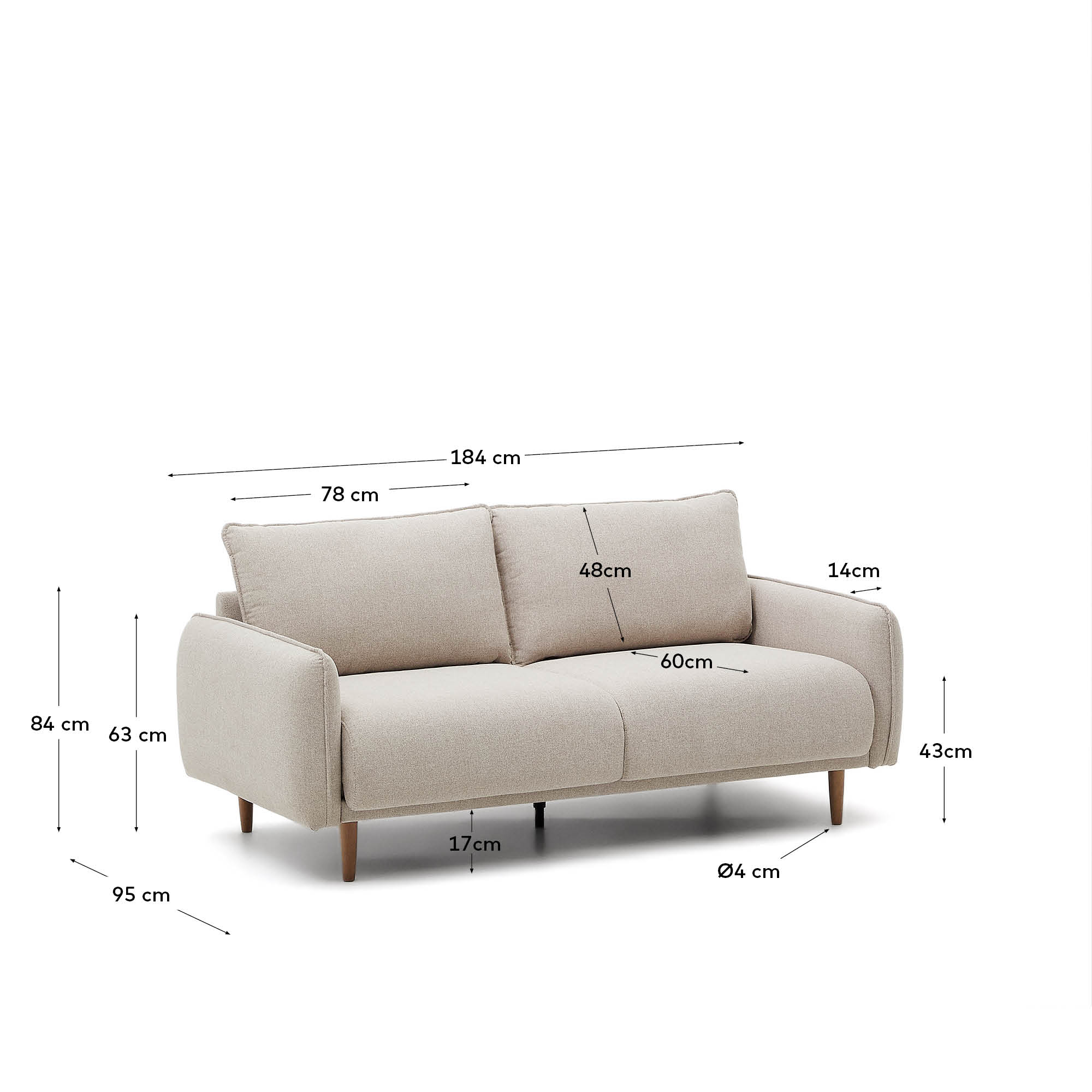 KAVE HOME Sofa CARLOTA
