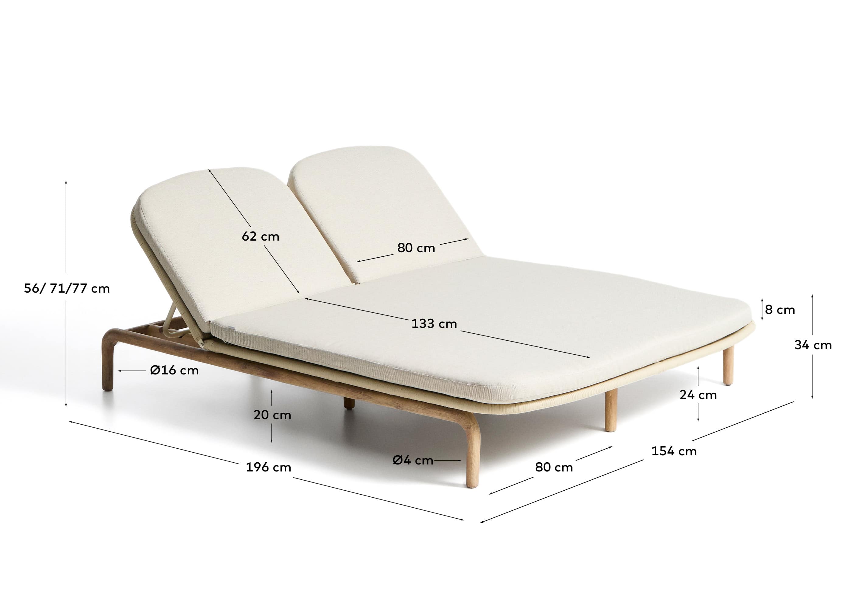 Kave Home Chaise longue ALIPA