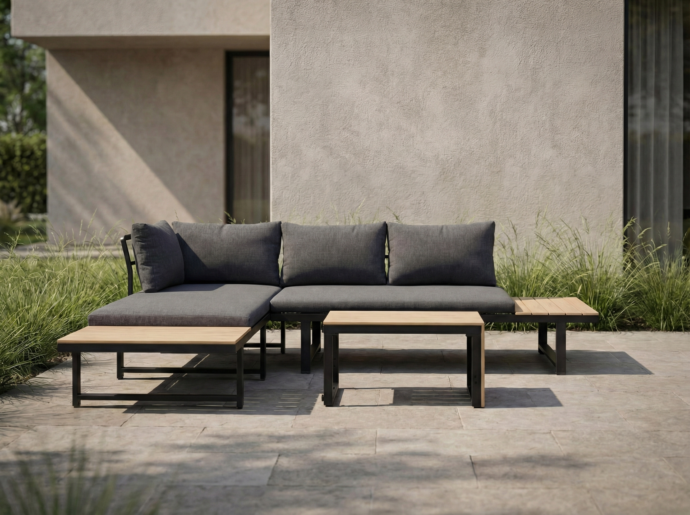 FAEE Ensemble de salon de jardin LEROS