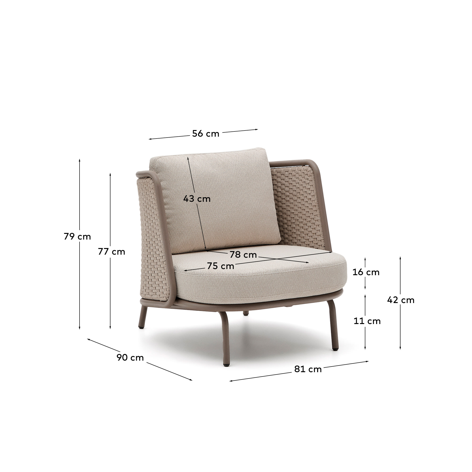 KAVE HOME Gartensessel SEDALIS
