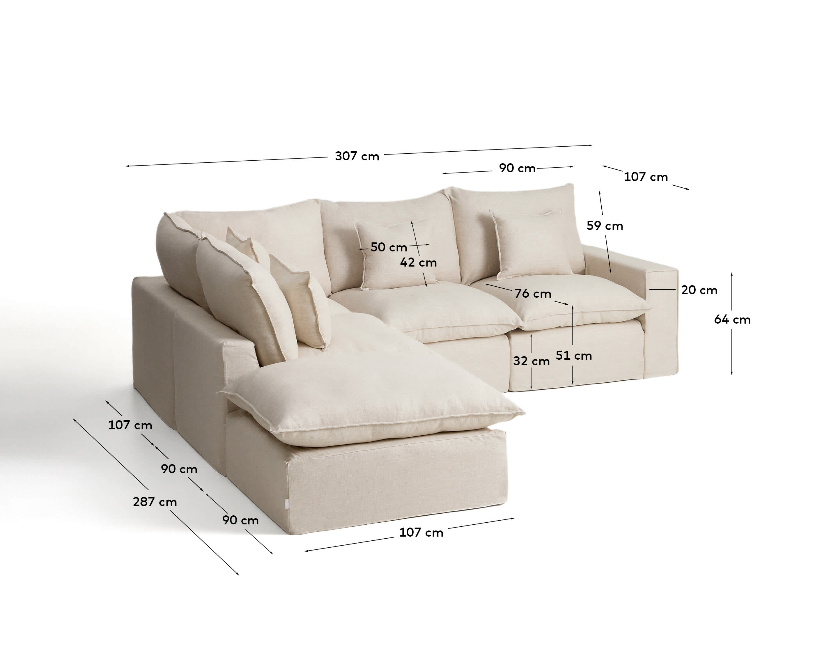 KAVE HOME Sofa ANARELA