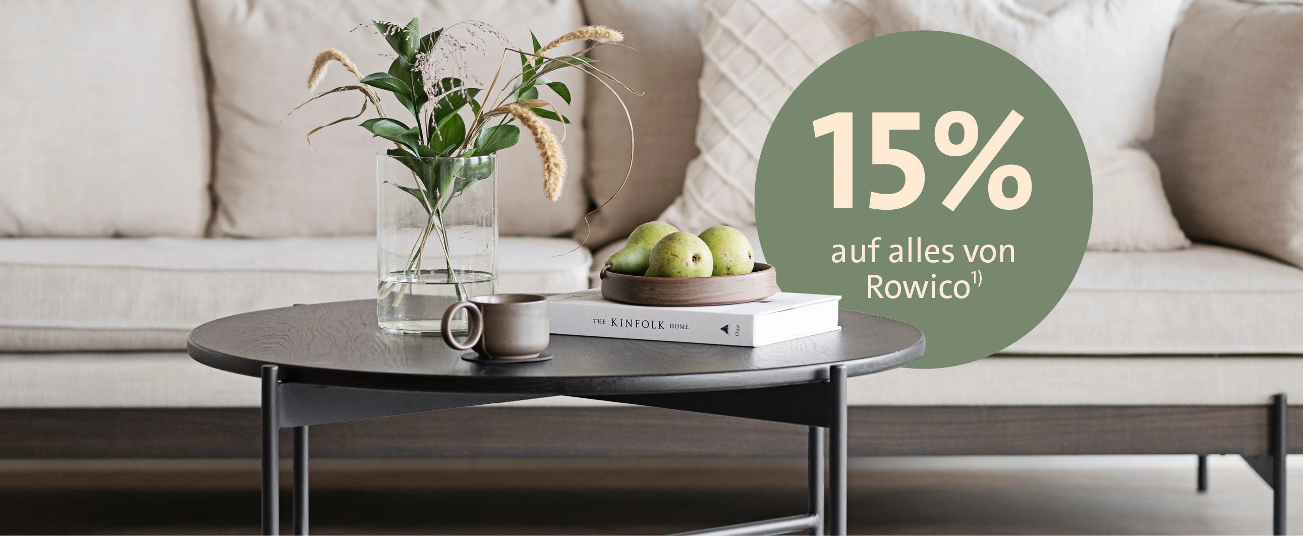 15 % auf auf das gesamte Rowico Sortiment