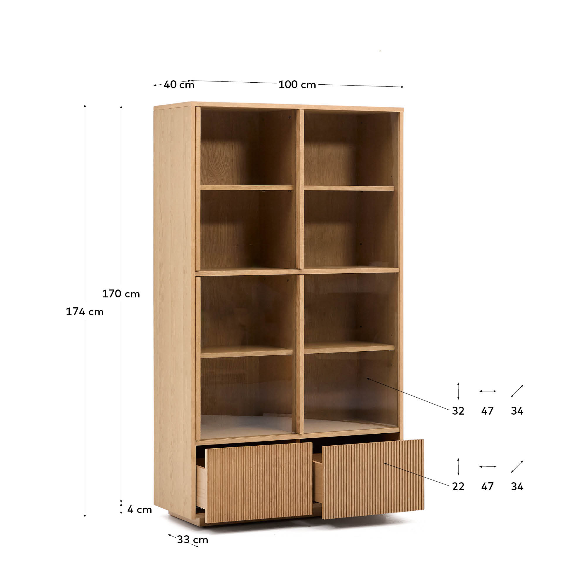 KAVE HOME HELVINE display cabinet