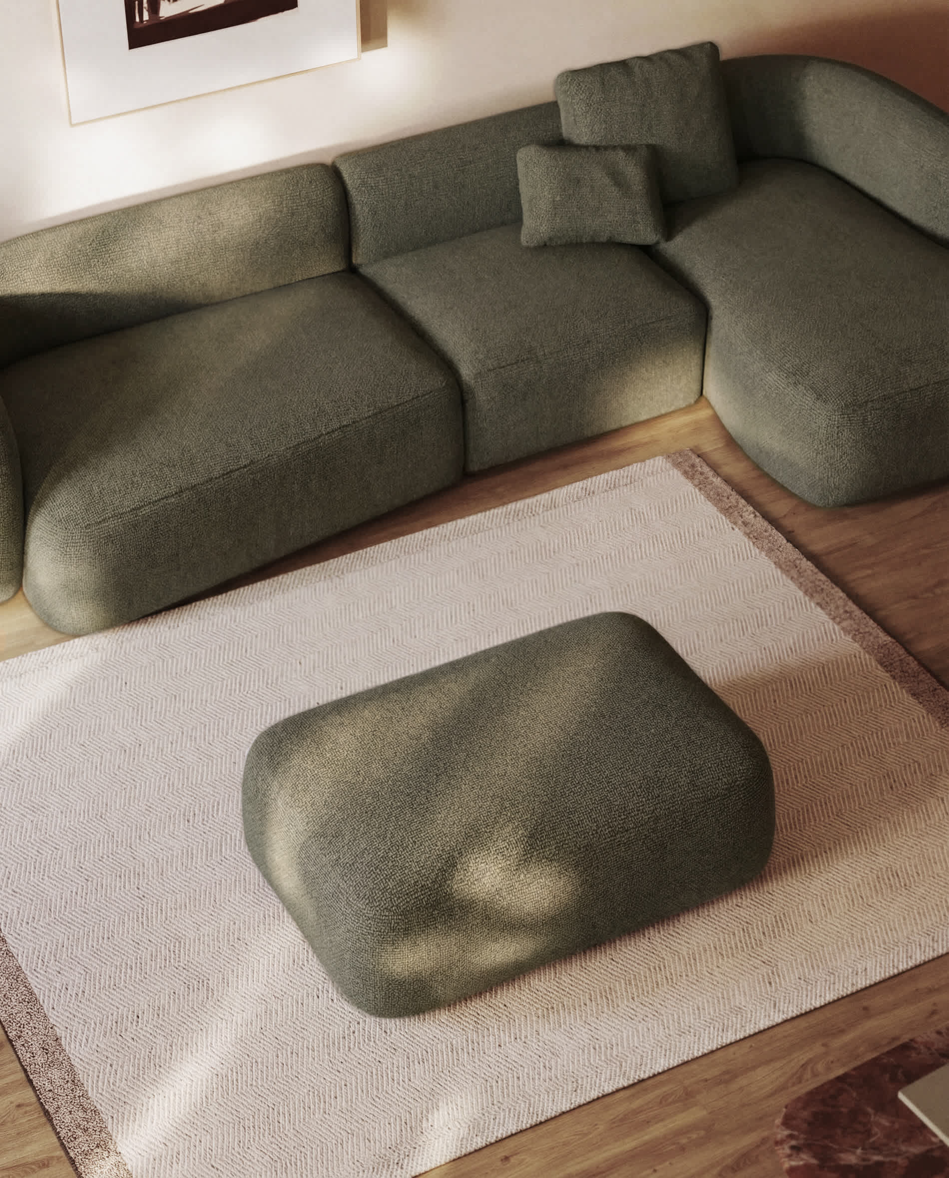 KAVE HOME Fußhocker MARTINA