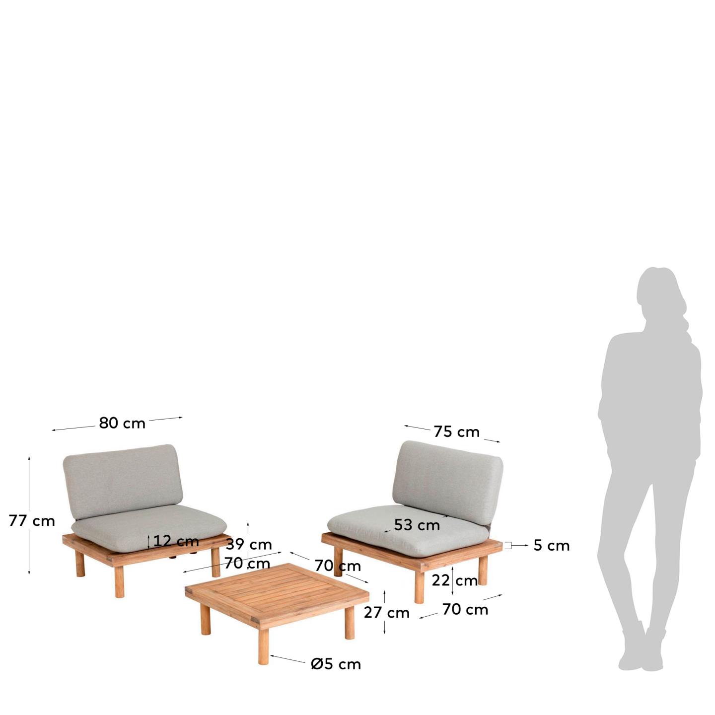 KAVE HOMEGartenlounge-Set VIRIDIS KAVE HOME Pouf KOS